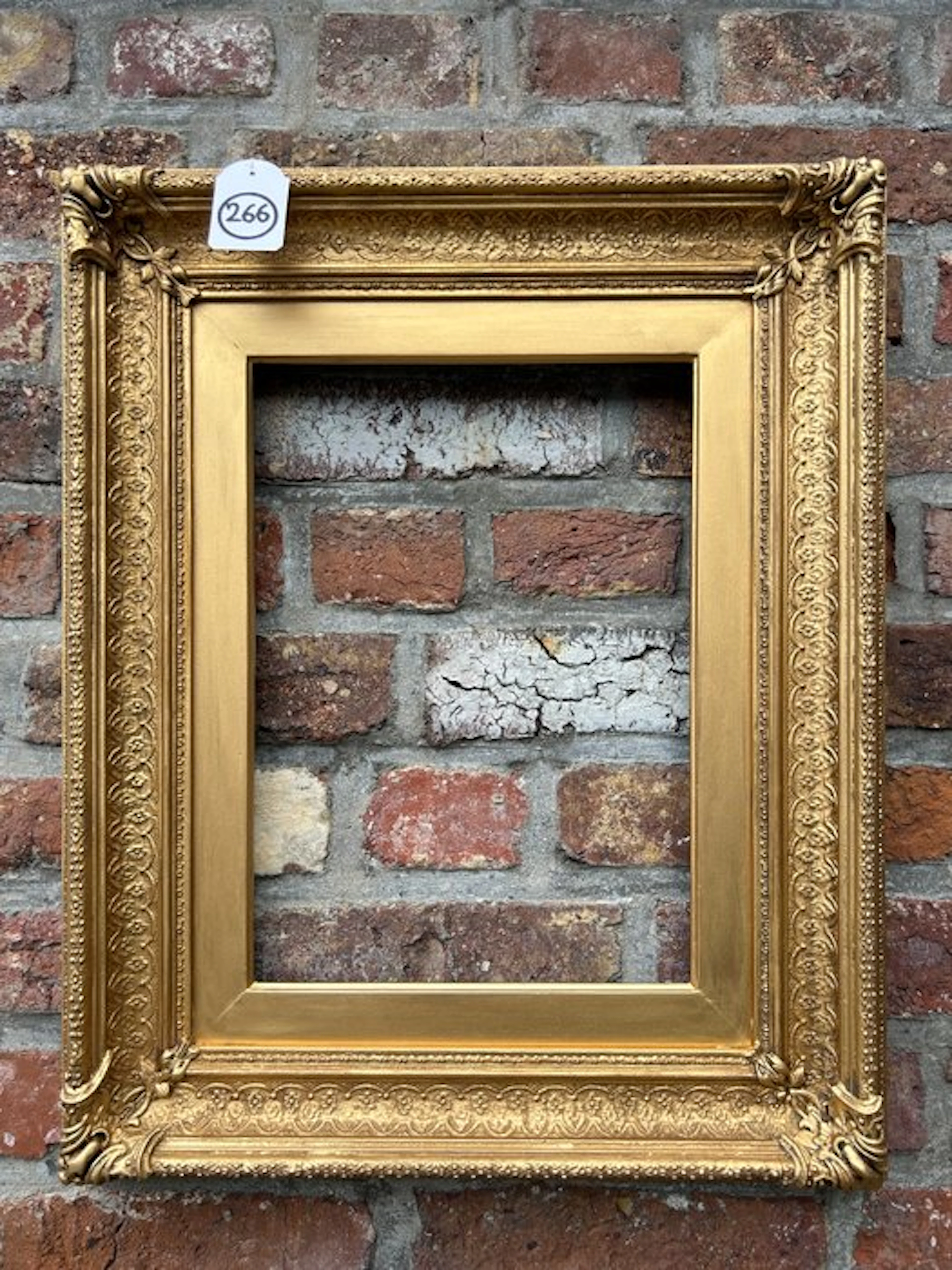 Frame - 266. Museum antique gold-gilded picture frame. For painting 35x25 cm