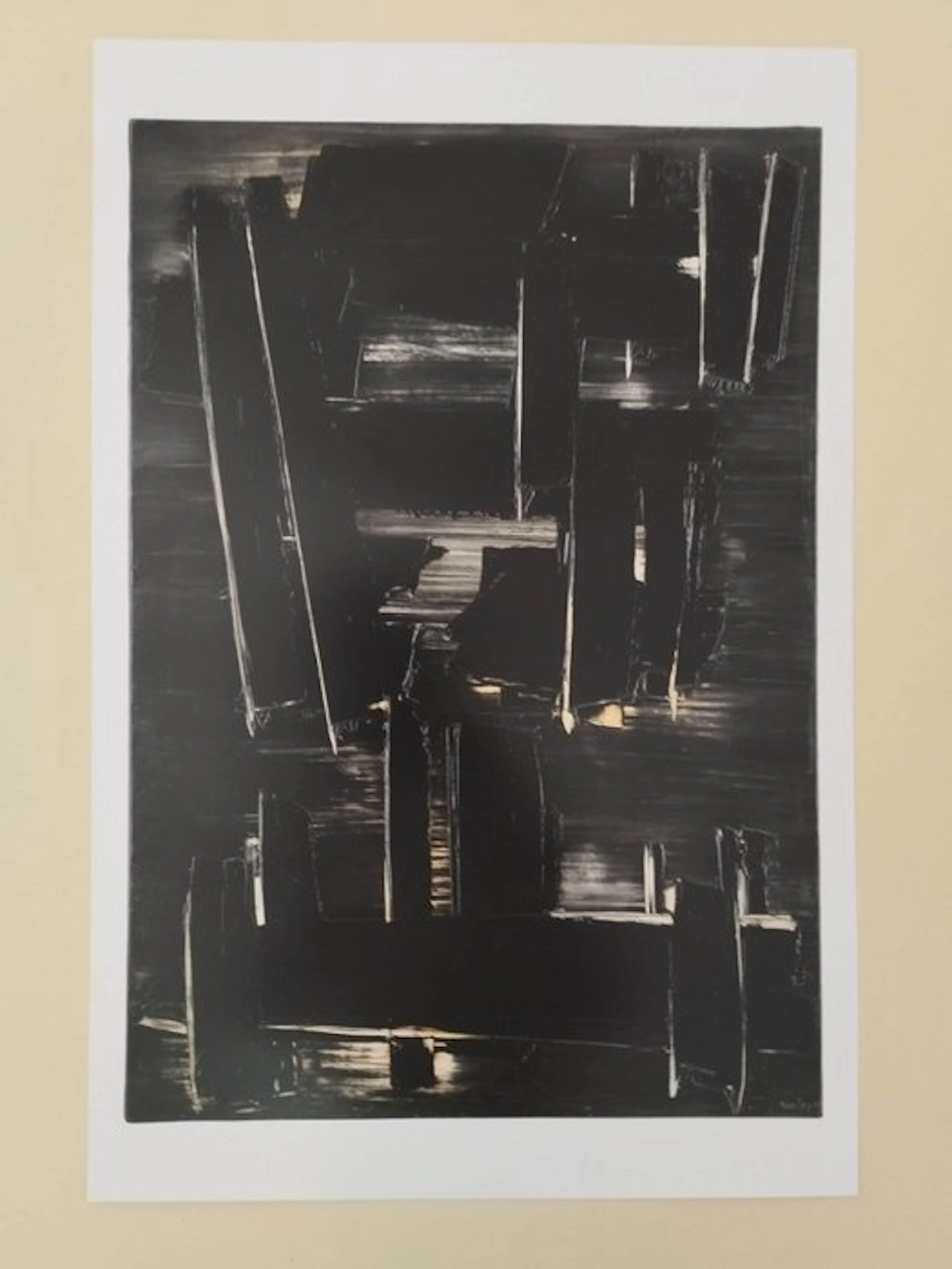 Pierre Soulages (1919-2022) - Peinture Huile sur Toile
