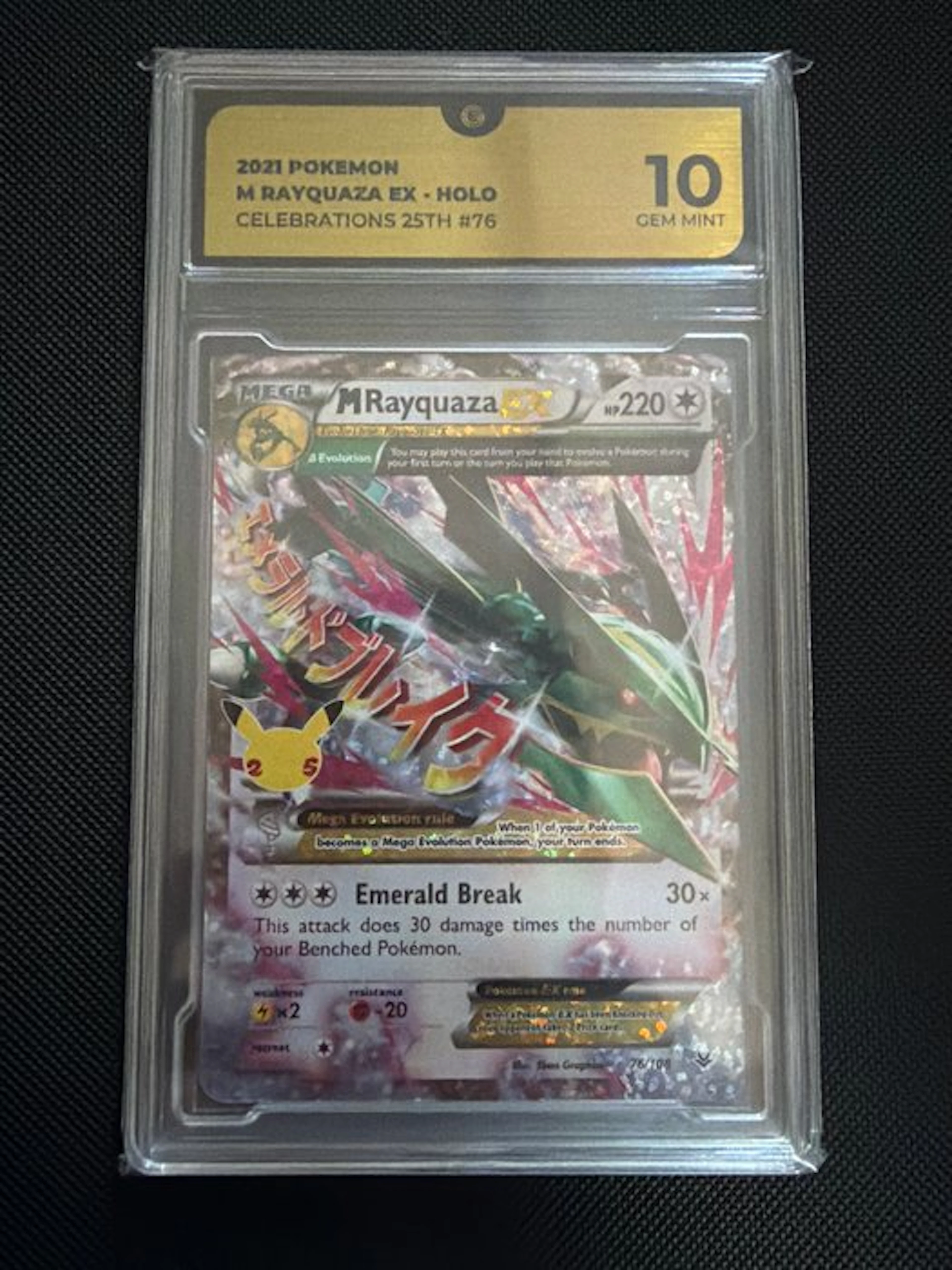 Pokémon - 1 Graded card - M Rayquaza EX 76/108 Foil