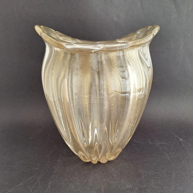 Murano - Seguso Viro - Vase - Murano glass - Inclusions in gold leaf