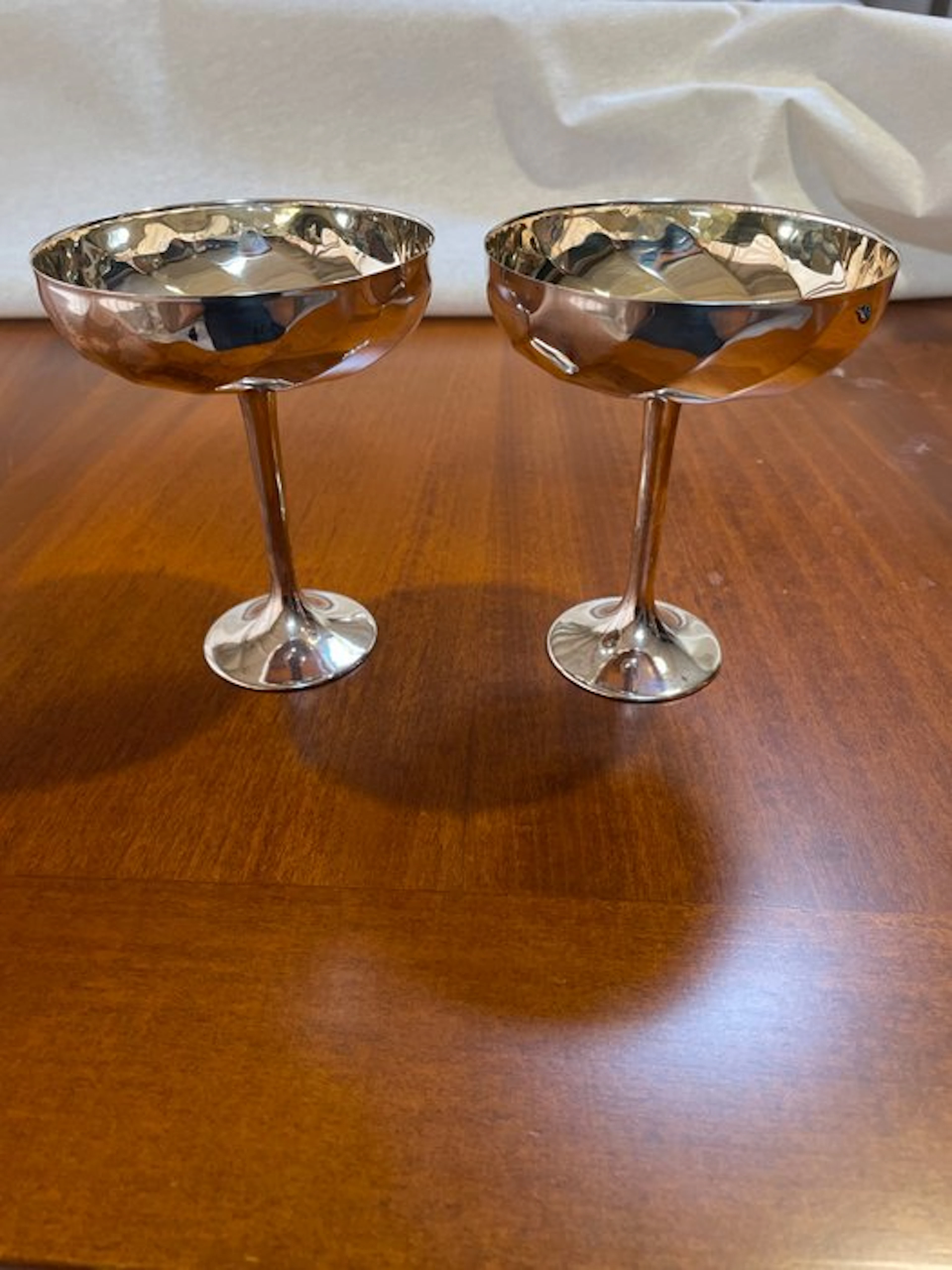 Goblet (2) - Silverplated, Gold plated