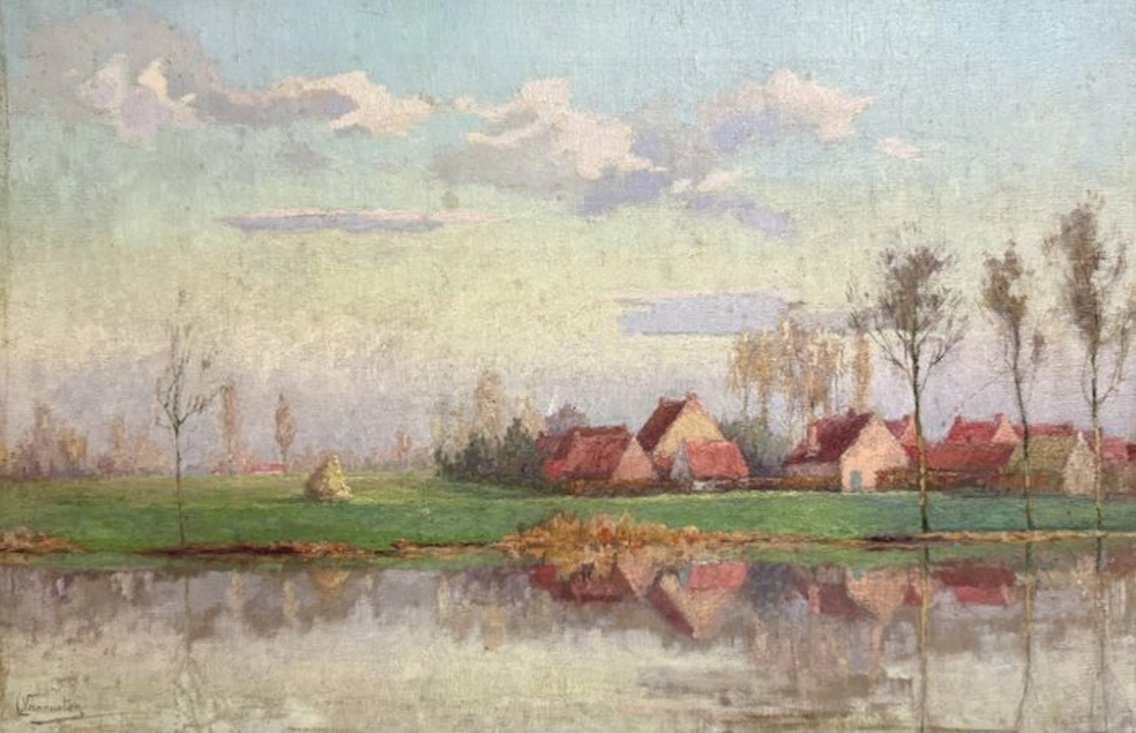 Léon Joseph Van Nueten (1877-1958) - Zonlicht aan de Leie