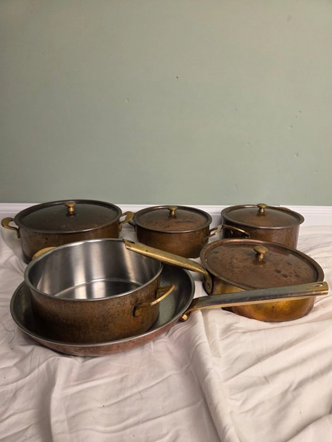 Spring Culinox - Cooking pot set (10) - Copper, Brass, Steel