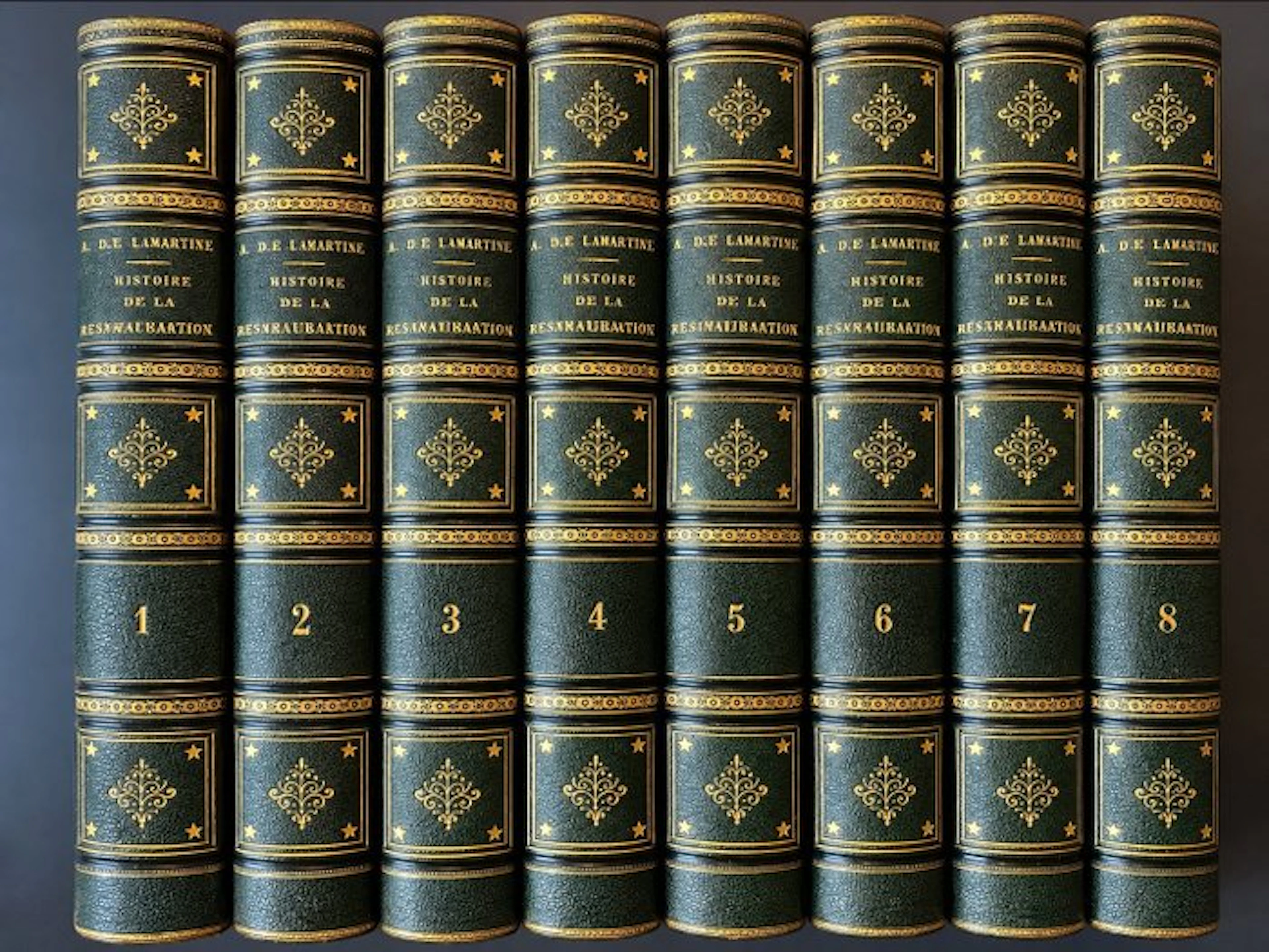 A. de Lamartine - Histoire de la Restauration - 8 volumes...