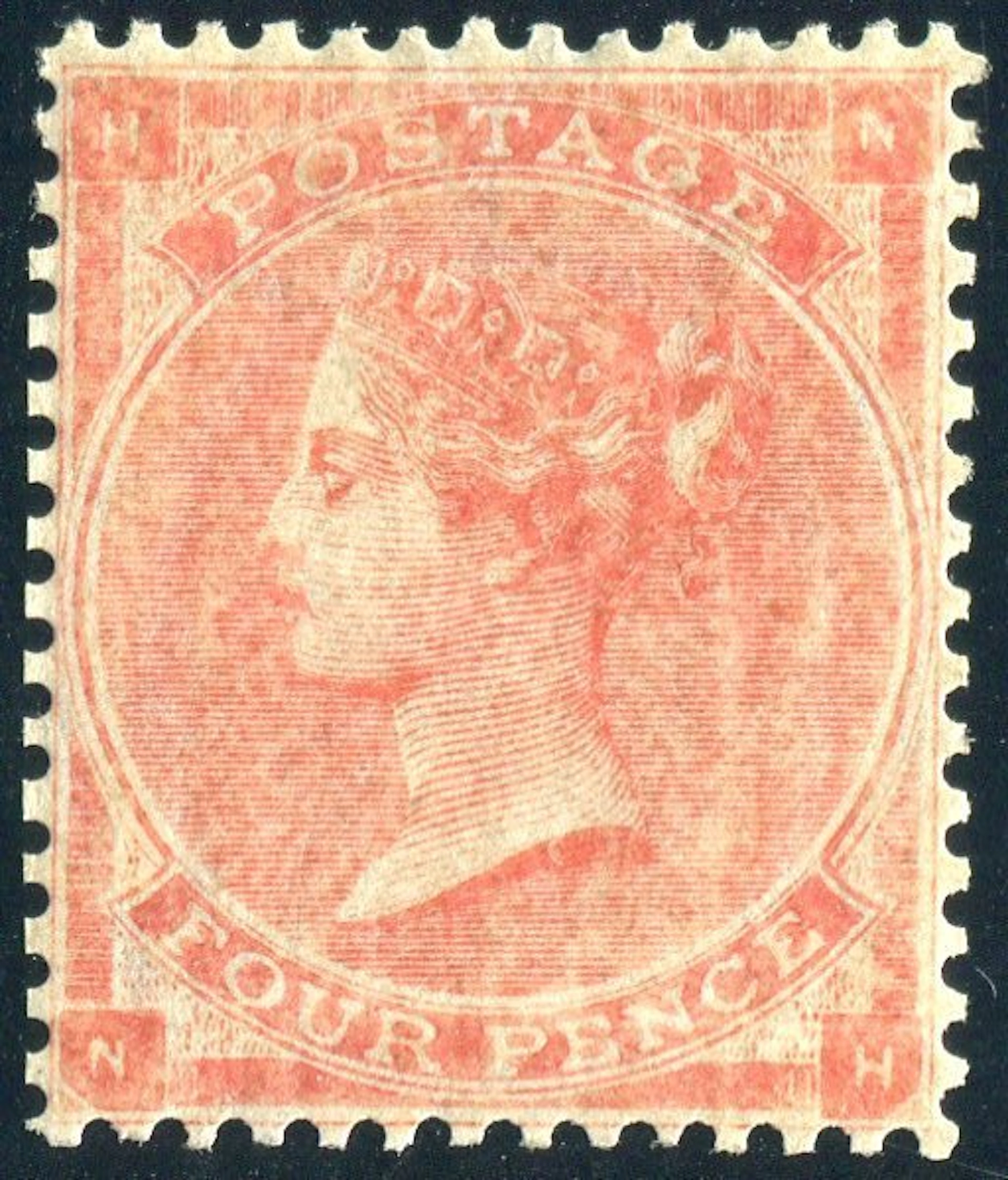 Great Britain 1862 - Victoria,4d. pale red, wmk Large Garter - SG 80