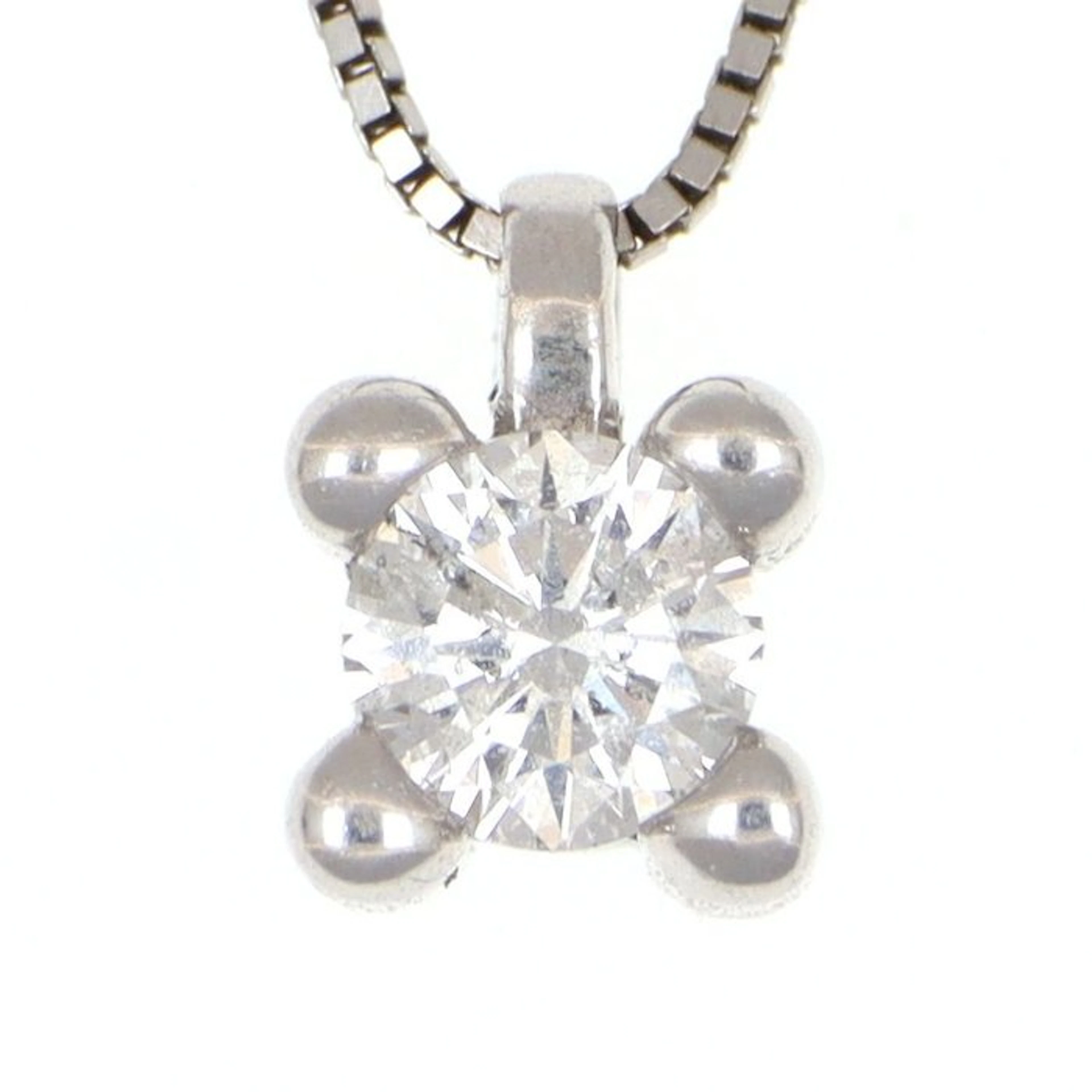 No reserve price - Necklace with pendant - 18 kt. White gold Diamond (Natural)