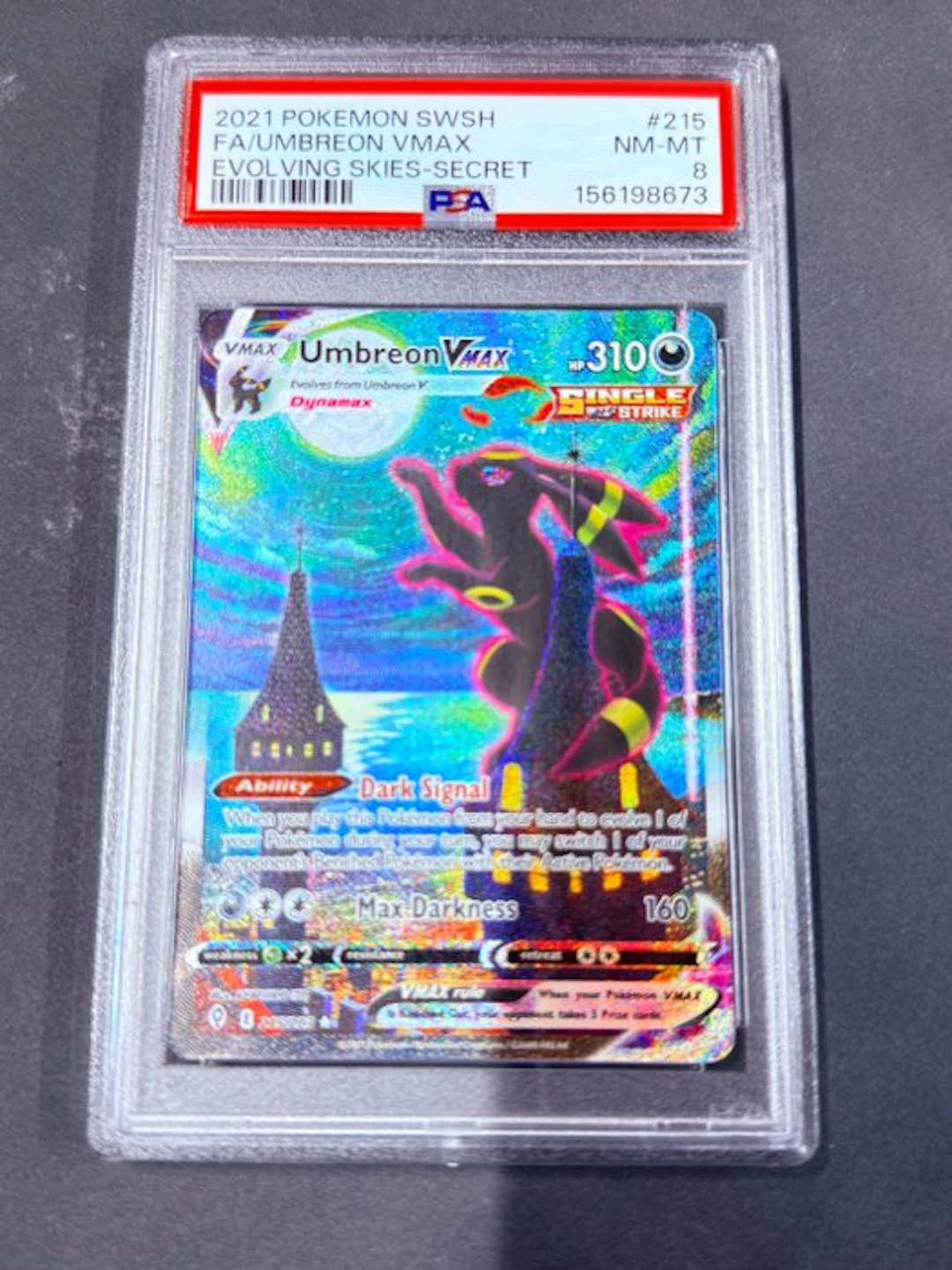 Pokémon - 1 Graded card - Umbreon VMAX #215 Foil