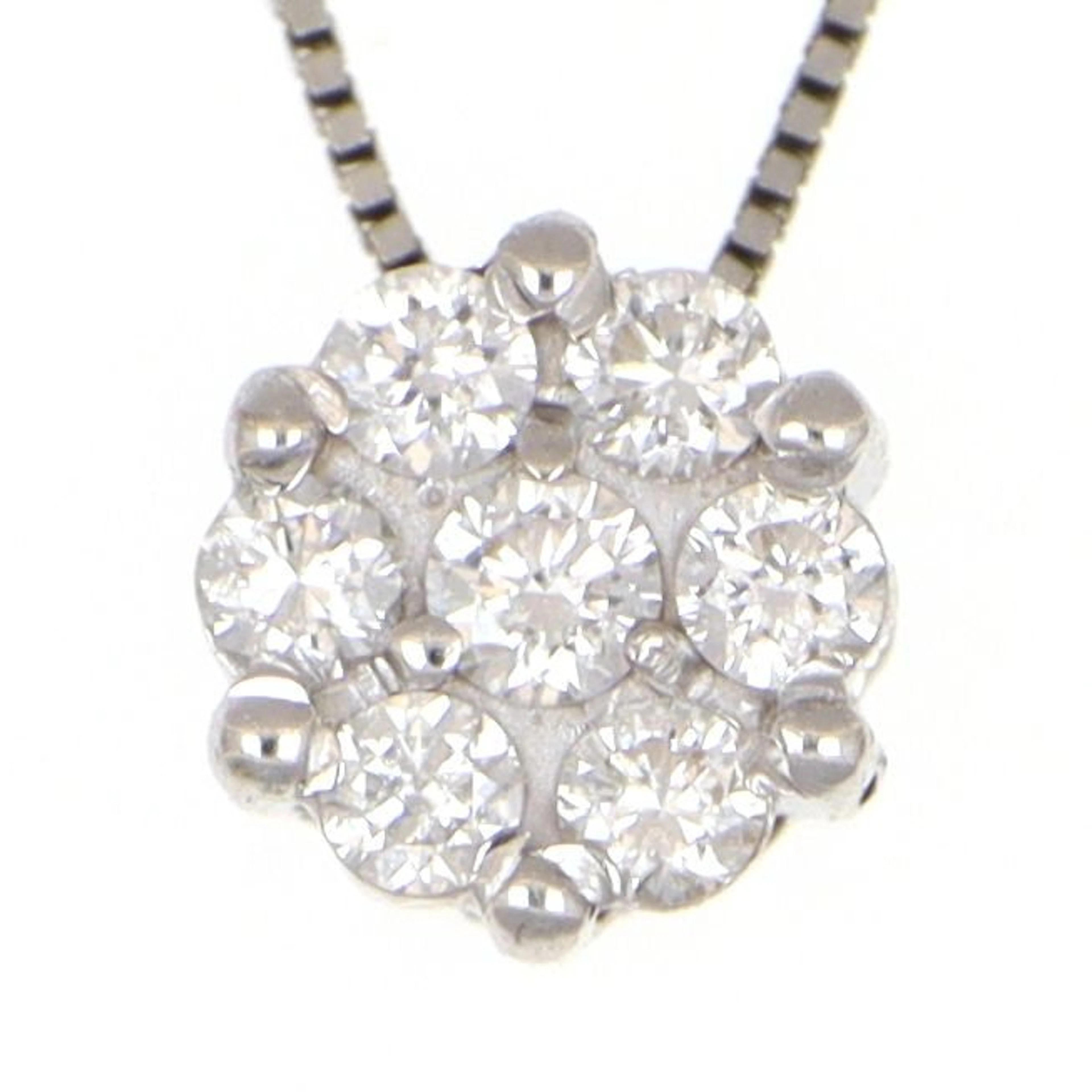 No reserve price - Necklace with pendant - 18 kt. White gold Diamond (Natural)