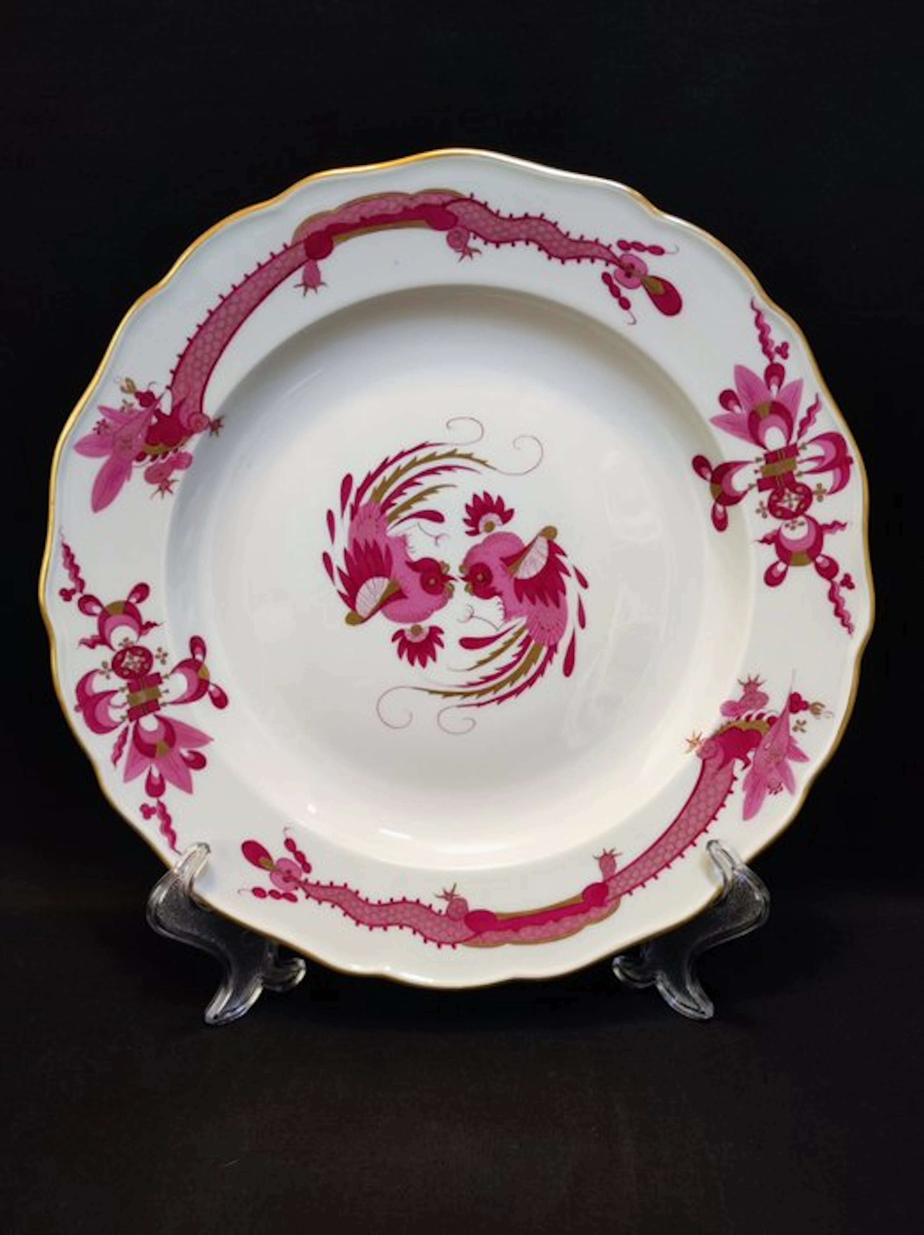 Meissen - Dinner plate - Ø 25,5 cm Großer Teller Purpur...