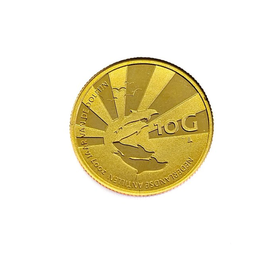 Netherlands Antilles. 10 Gulden 2007 Dolfijn