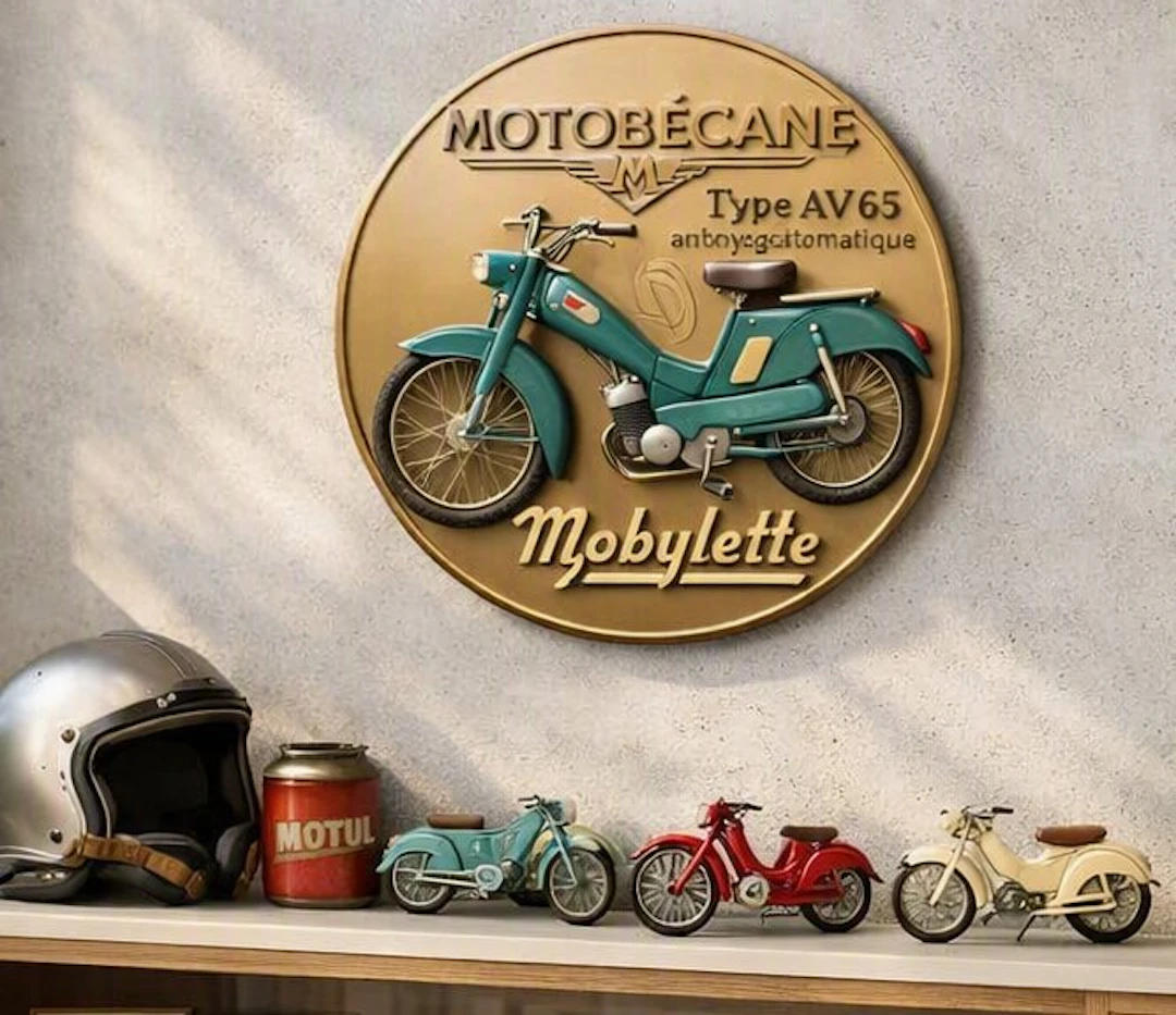 Sign - Mobylette Motobecame - “very rare ***MOBYLETTE...