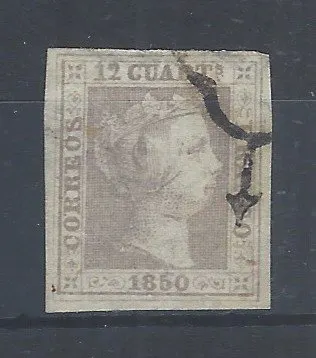 Spain 1850 - 12 Quarters Queen Elizabeth II - Edifil nº 2