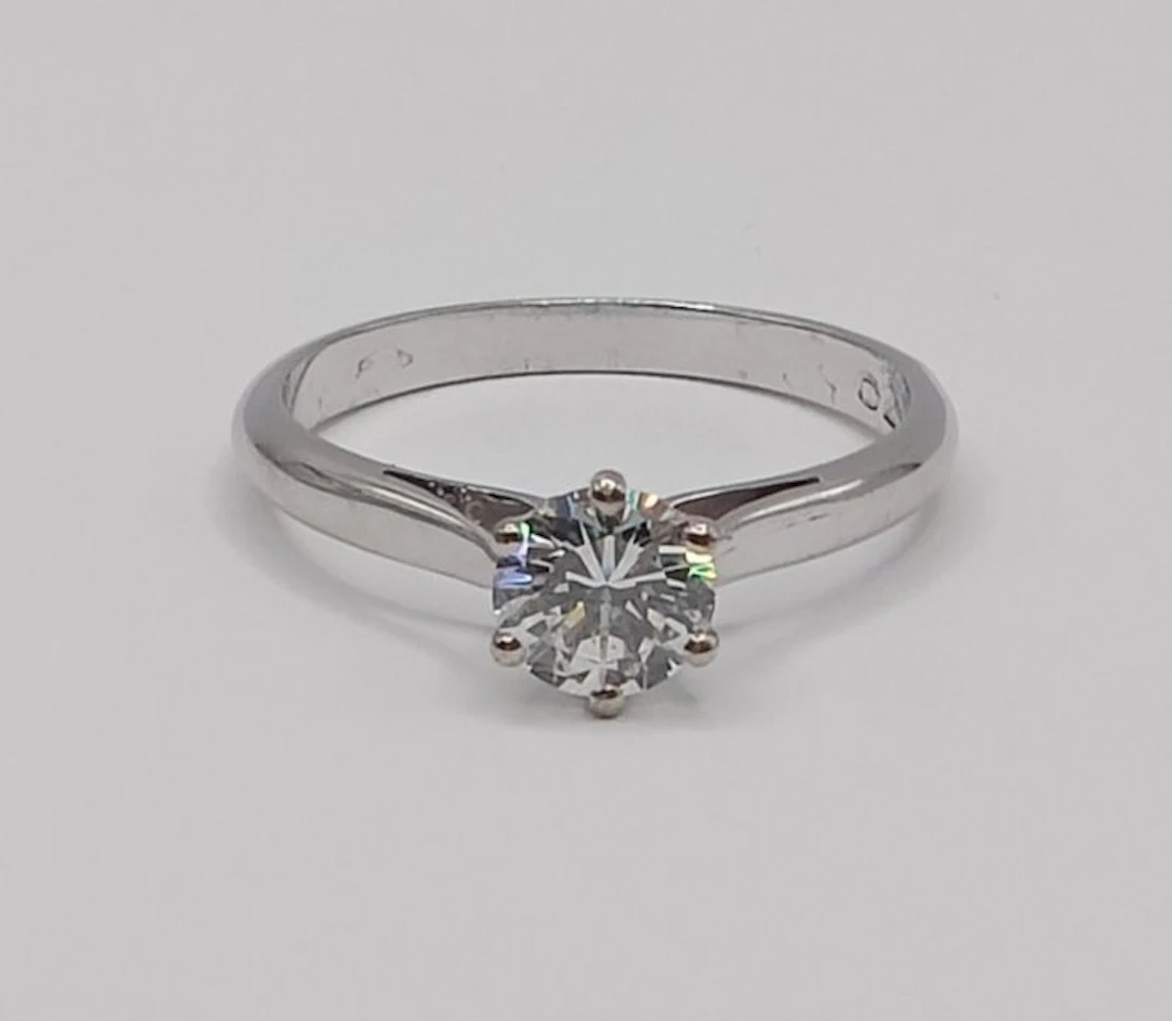 Ring - 18 kt. White gold - 0.70ct. tw. Diamond (Natural) - Cute Elegant Ring