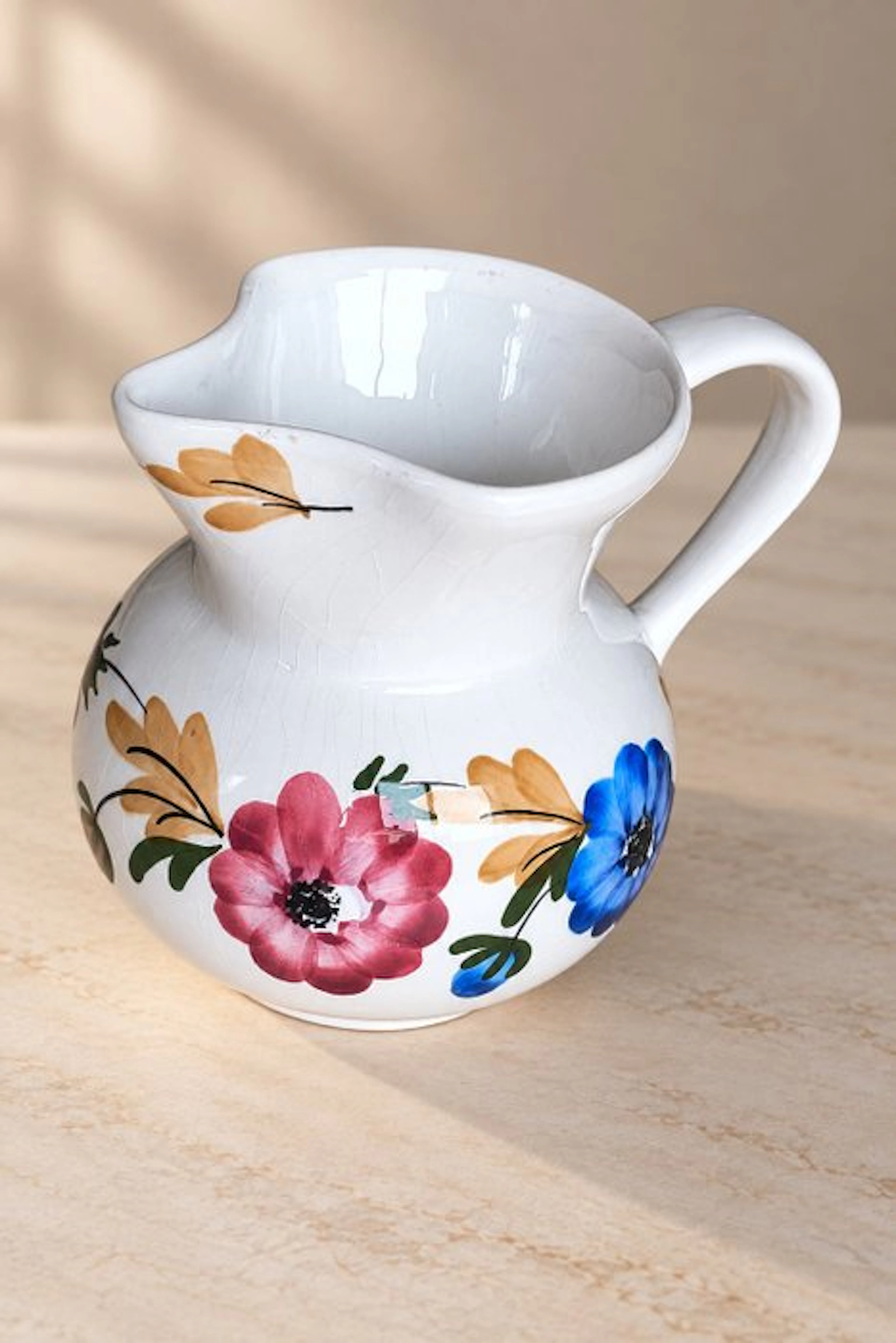 Richard Ginori - Ewer - Multicolored glazed ceramic. - Paola model