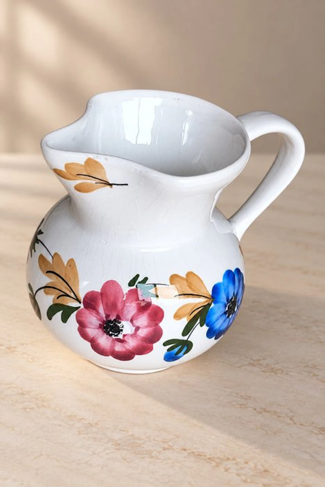 Richard Ginori - Ewer - Multicolored glazed ceramic. - Paola model