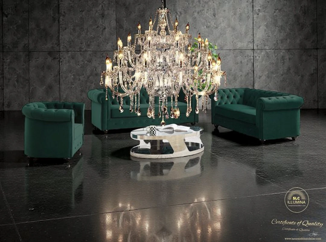 SLC Illumina - MG - Chandelier - Lights30 - Crystal - Aurea 30 Lights