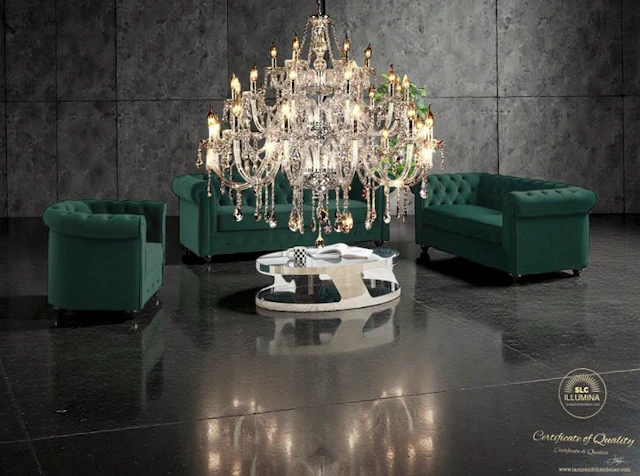 SLC Illumina - MG - Chandelier - Lights30 - Crystal - Aurea 30 Lights