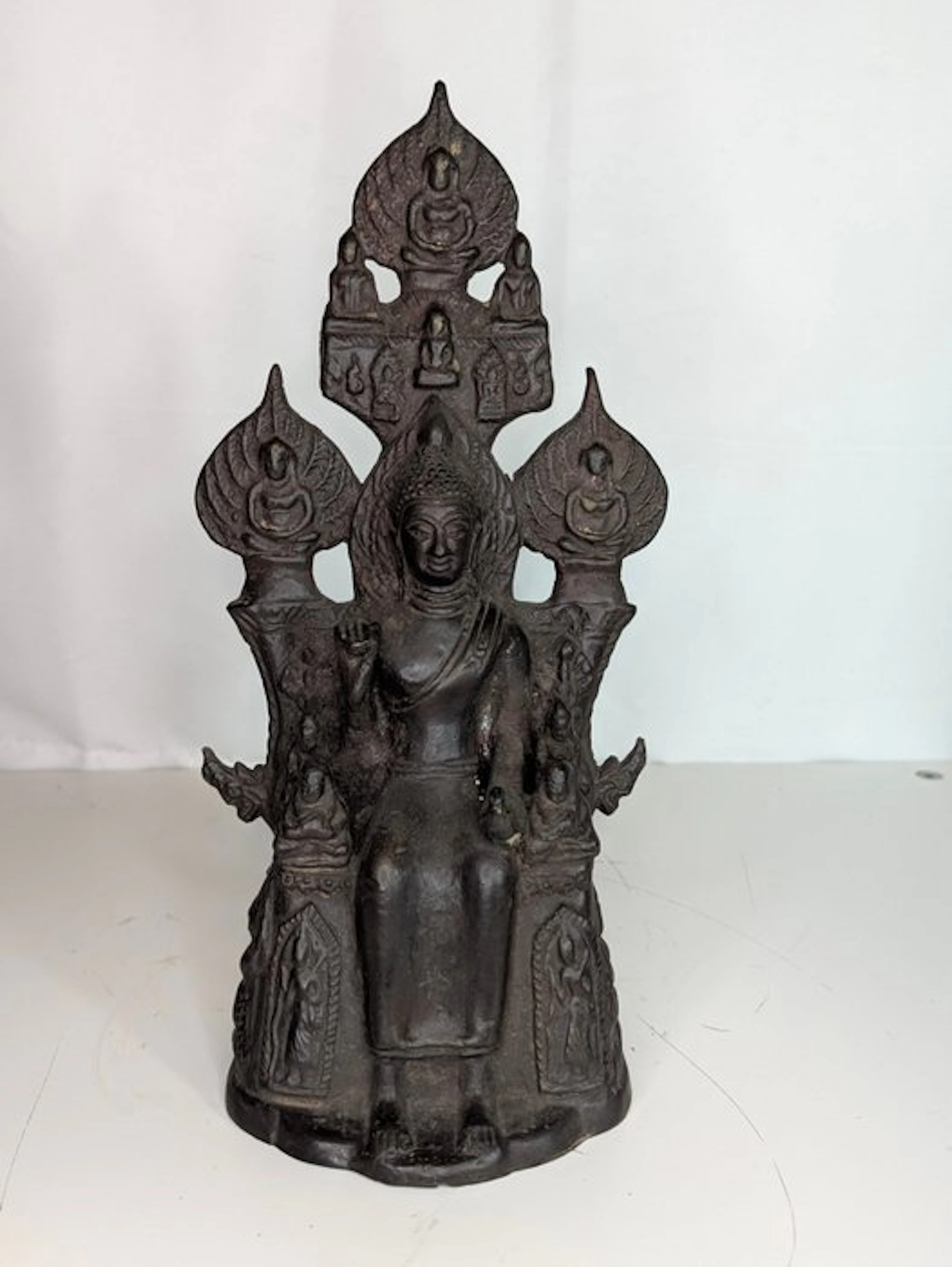 Buddhist Buddha shrine with numerous Buddha figures –...