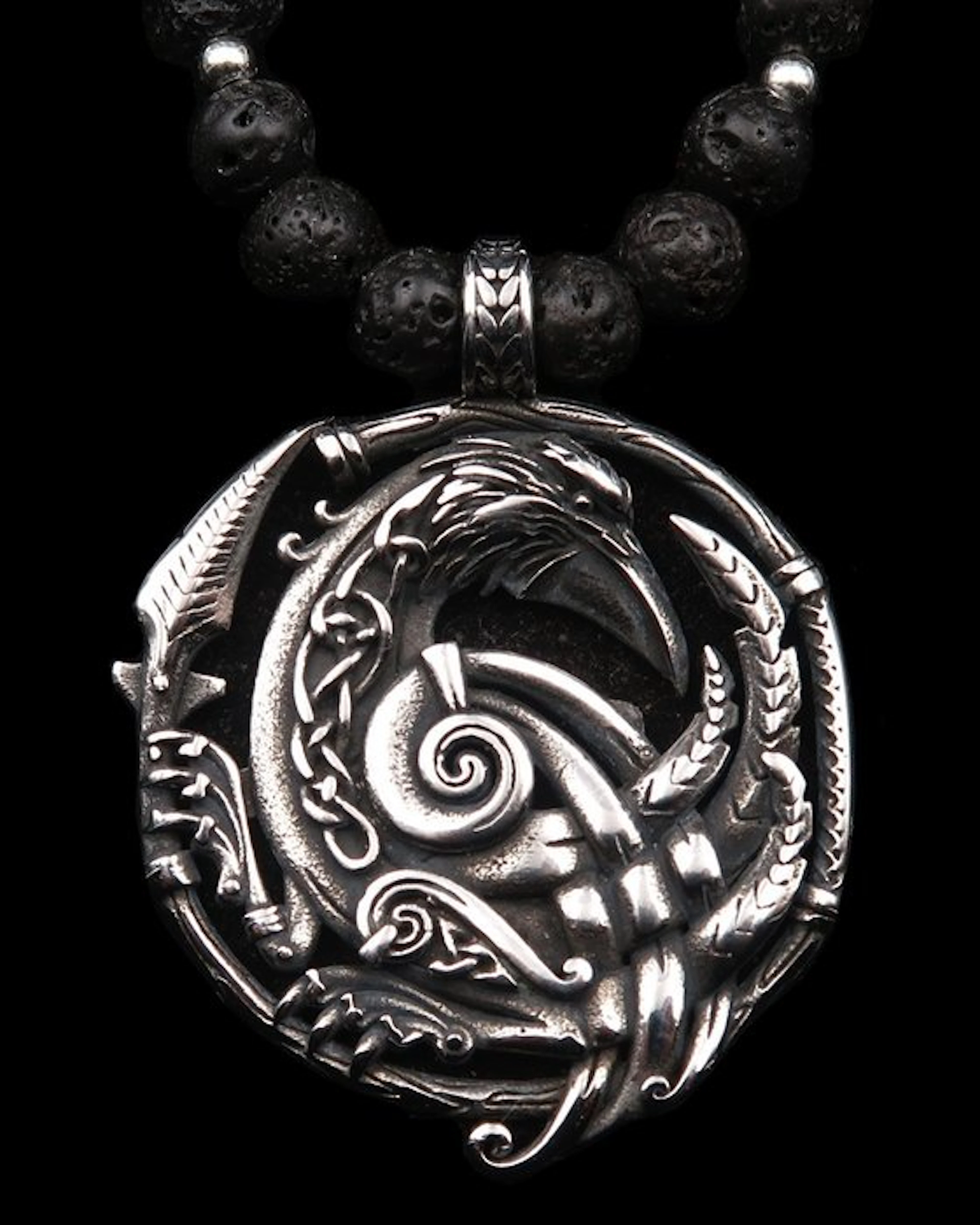 Raven-Oracle of Odin Necklace: Clear Vision & Spirit...