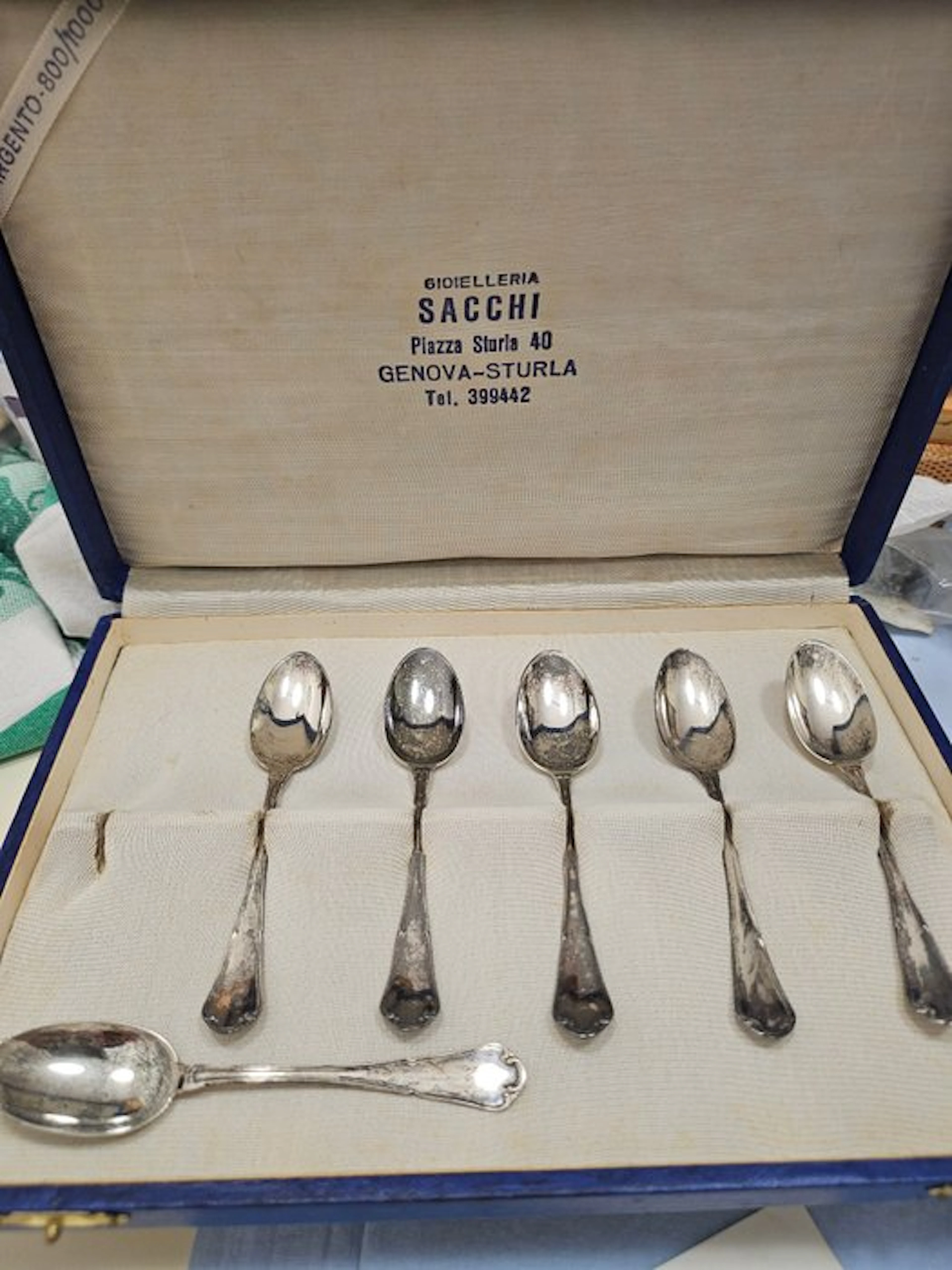 Tea spoon (6) - .800 silver - coffee spoon set