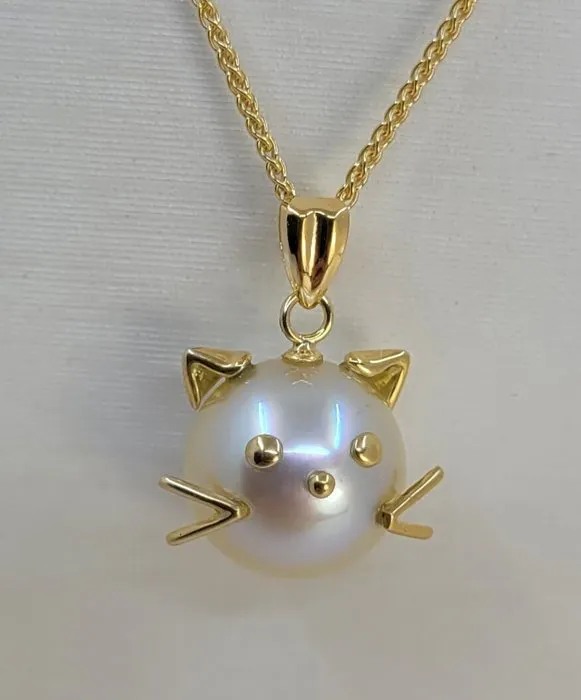 Necklace with pendant - 18 kt. Yellow gold Pearl - Golden South Sea Pearl