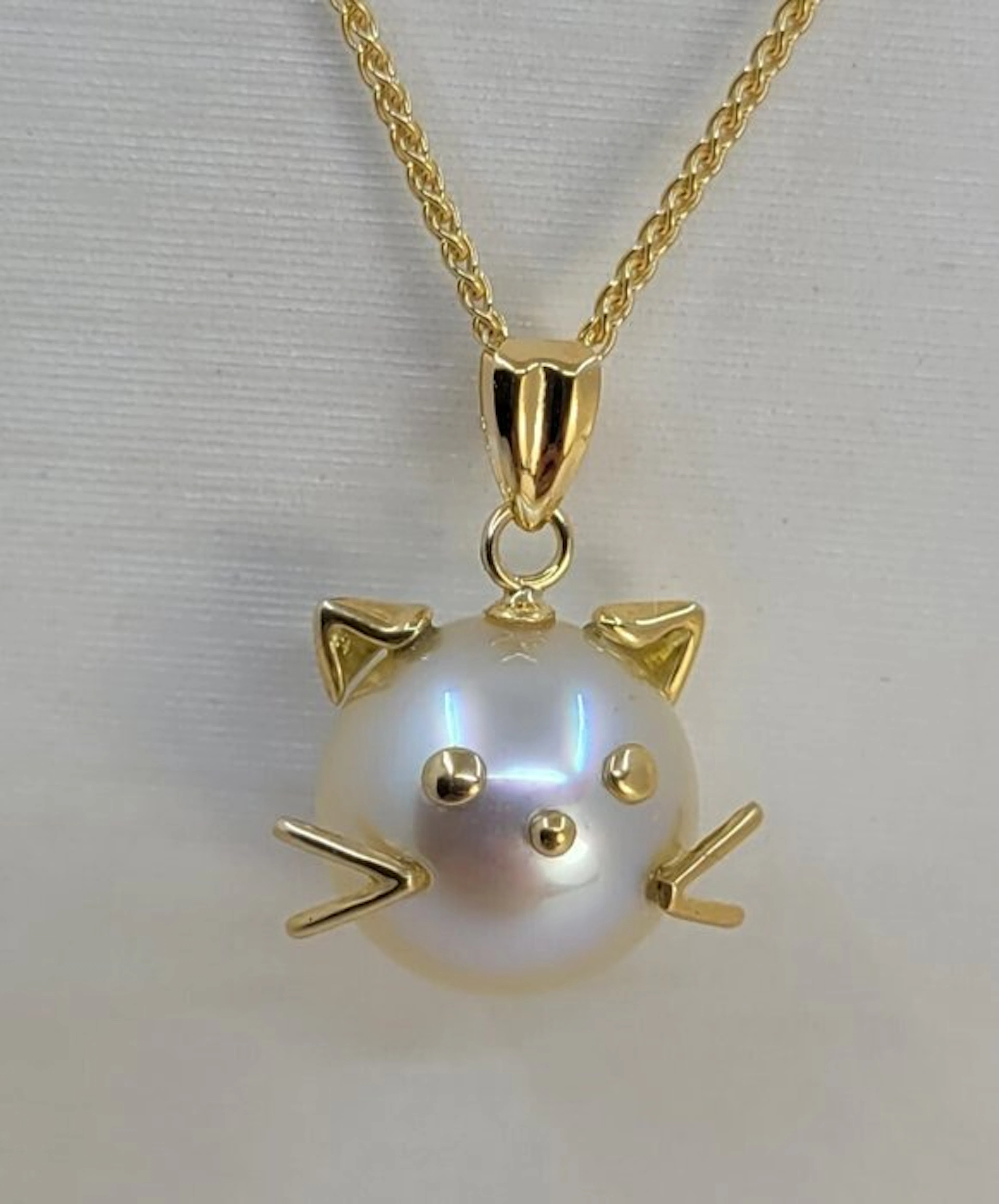 Necklace with pendant - 18 kt. Yellow gold Pearl - Golden South Sea Pearl