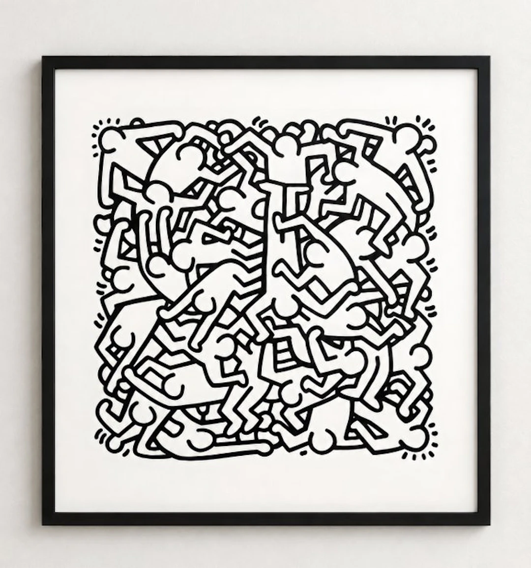 Keith Haring (1958-1990) (after) - "Party of Life Invitation, 1986"