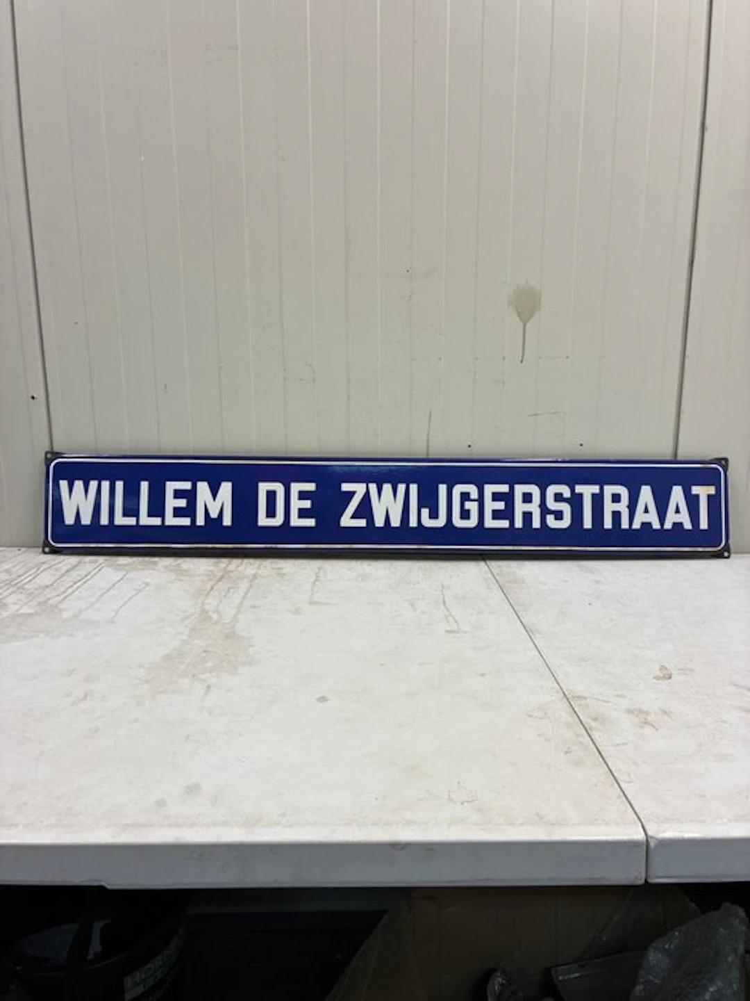 Vintage enamel street sign – Willem de Zwijgerstraat –...