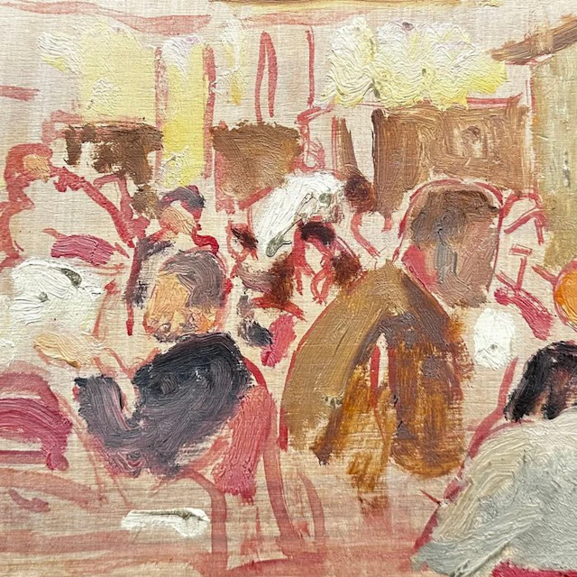 Jean Dreyfus-Stern (1890-1969) - Intérieur animé d’un café parisien