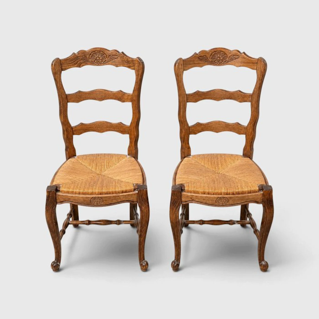 Chair (2) - Oak - Louis XV Massif
