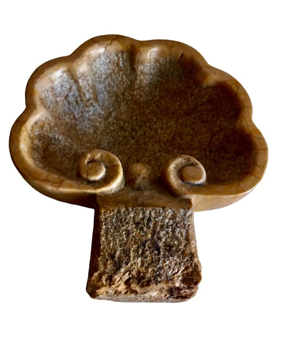 Holy water font - 1950-1960 - Holy water font in yellow marble - 20 cm