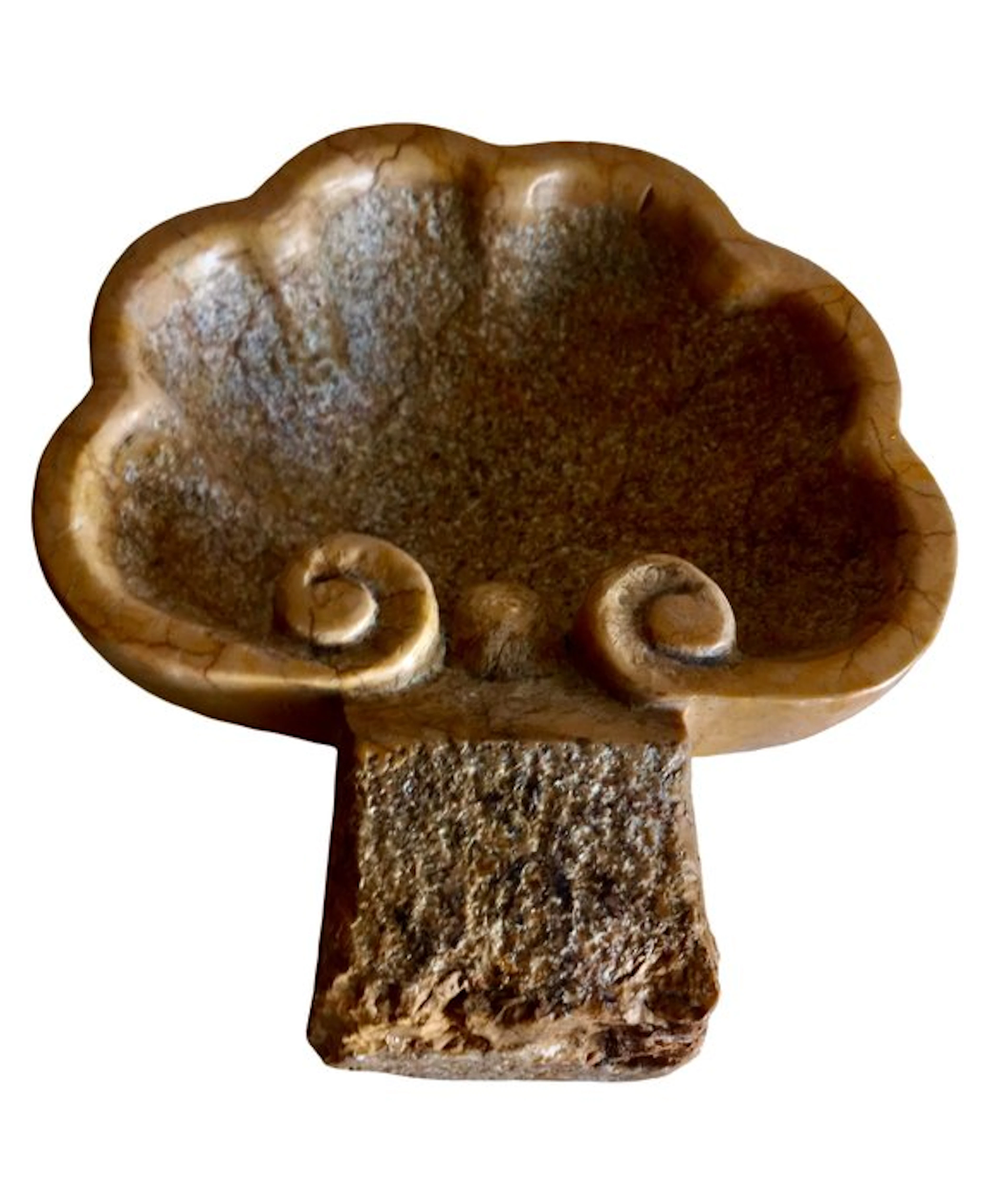 Holy water font - 1950-1960 - Holy water font in yellow marble - 20 cm