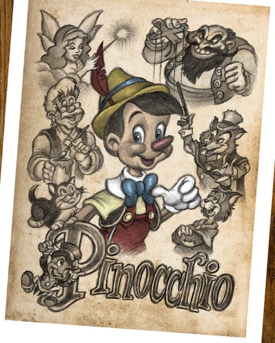 Vizcarra - Pinocchio & Character - Hand Signed