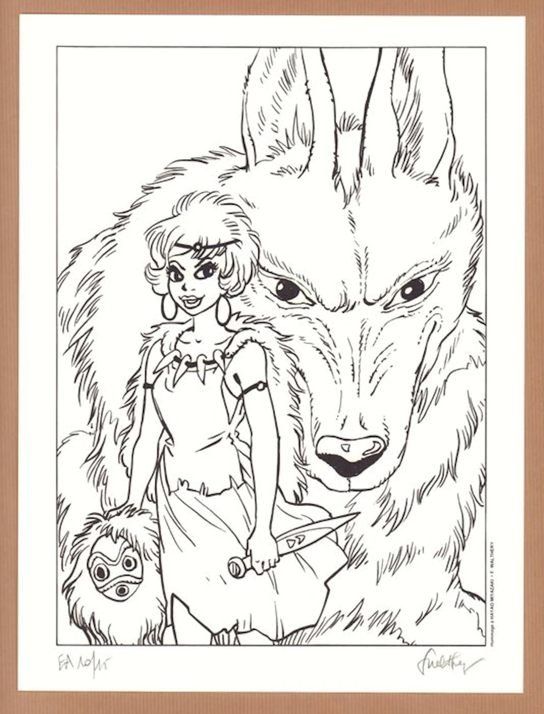 Walthéry, François - 1 Silkscreen - Hommage à Hayao Miyazaki
