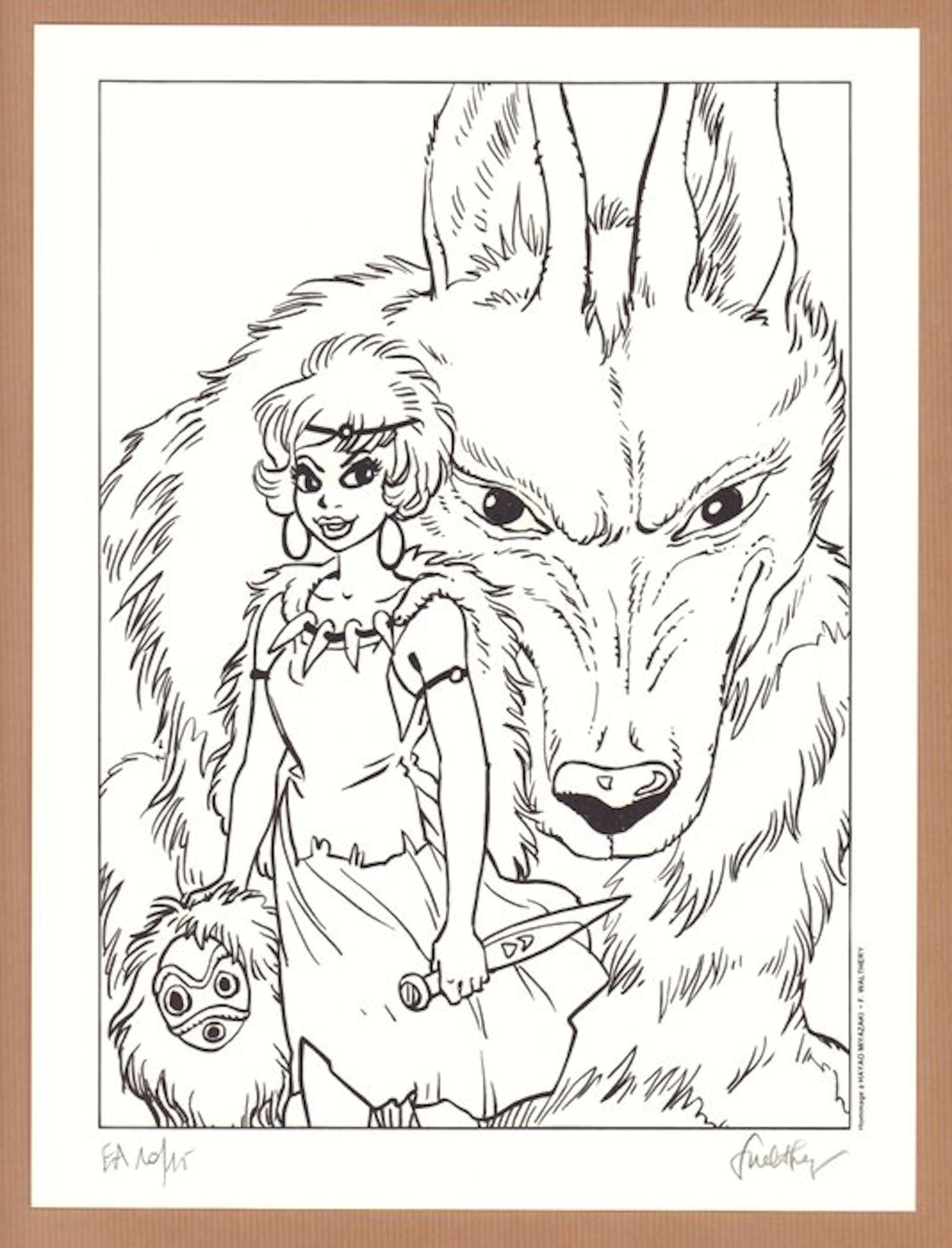 Walthéry, François - 1 Silkscreen - Hommage à Hayao Miyazaki