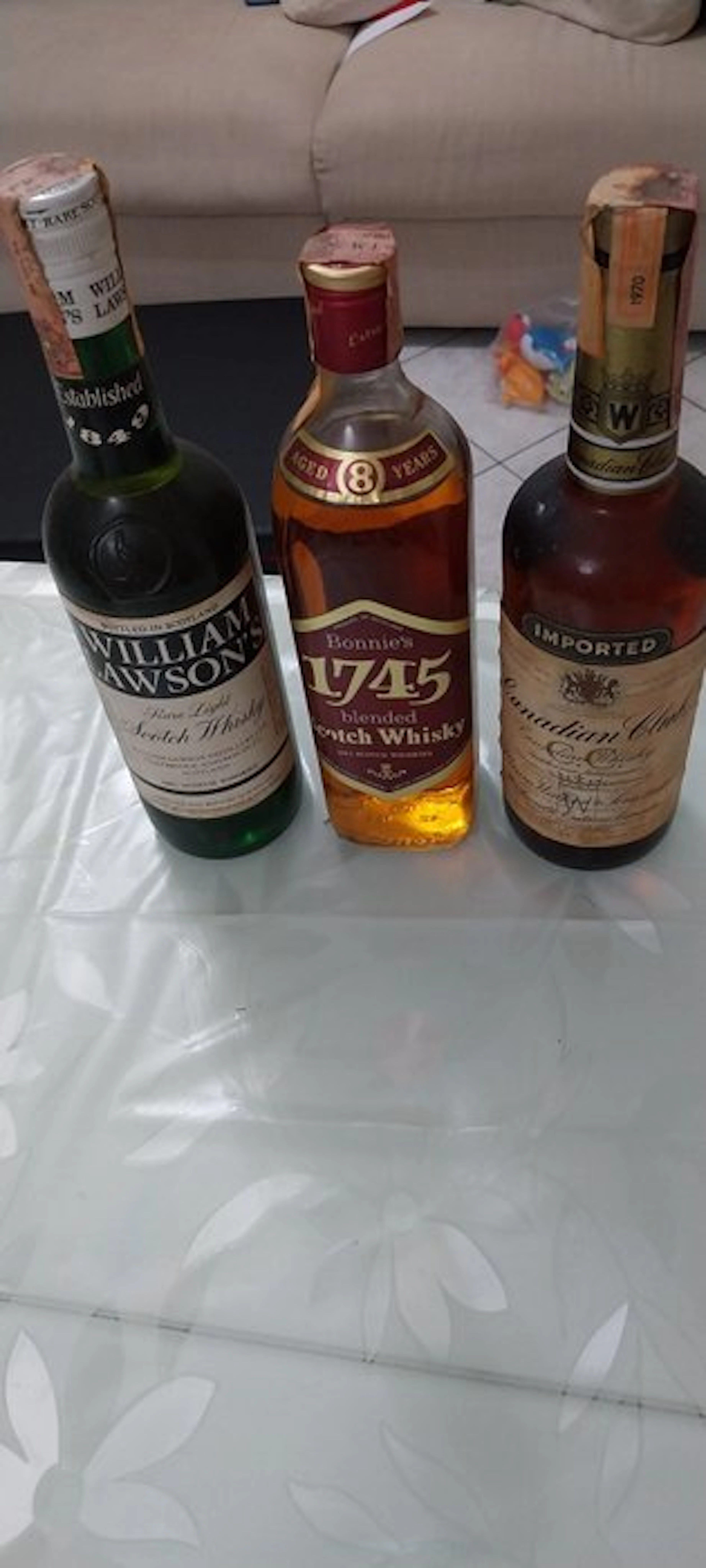 William Lawson's + Bonnie's 1745 + Canadian Club 1970 - 75cl - 3 bottles