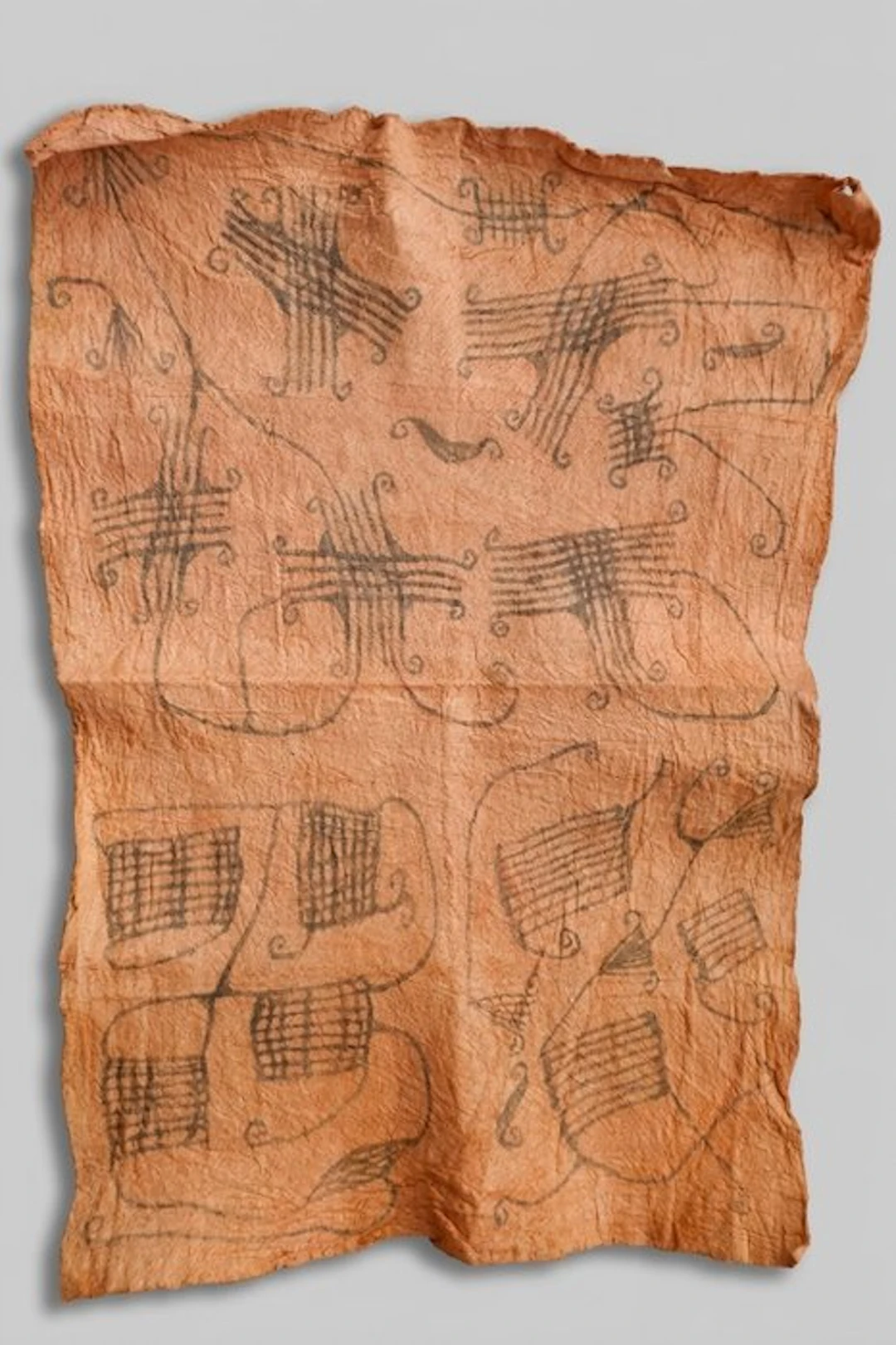 Loincloth in painted barkcloth (Barkcloth) - Tapa - Mbuti...