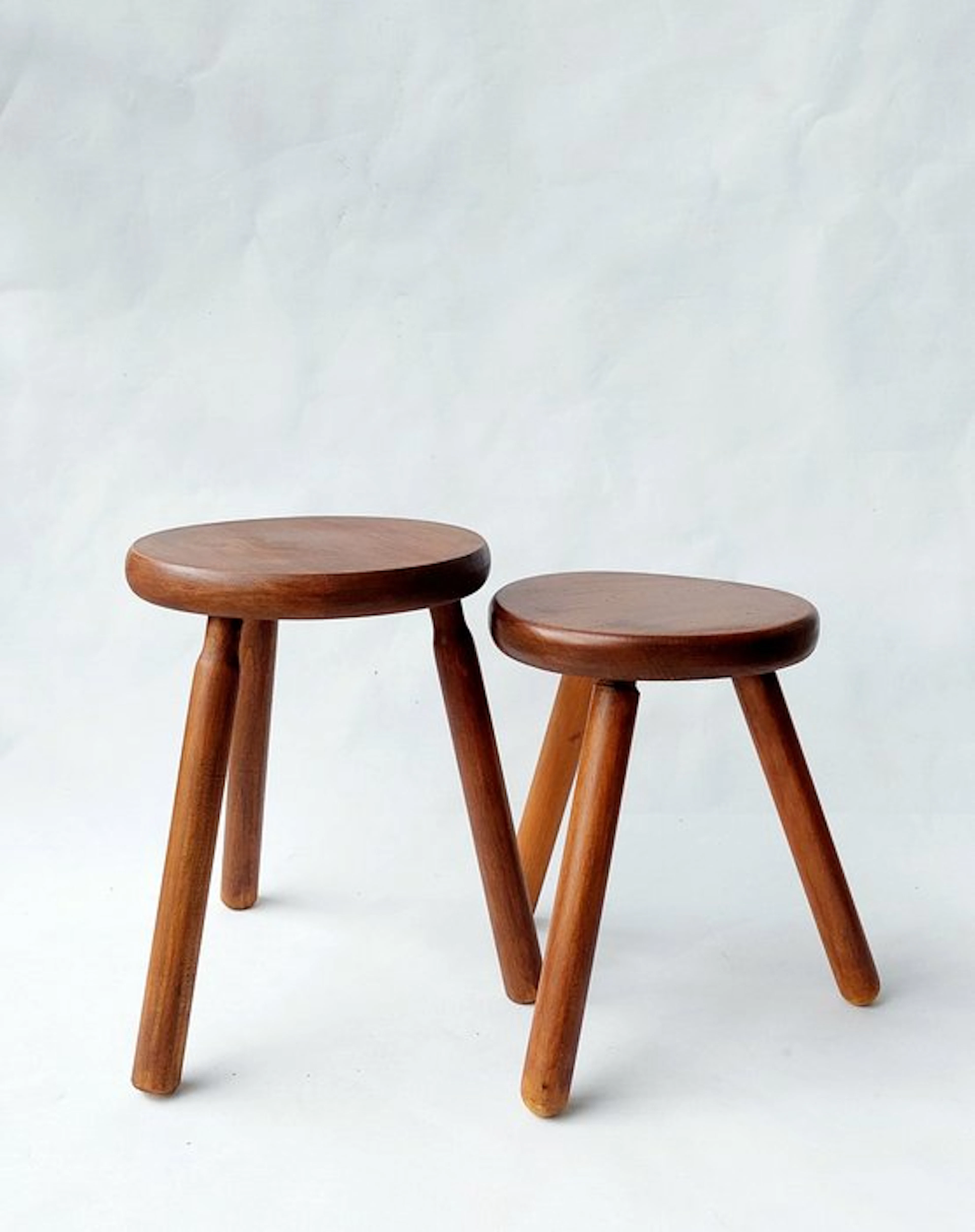 Stool (2) - Milk stool - Wood - Two milk stools