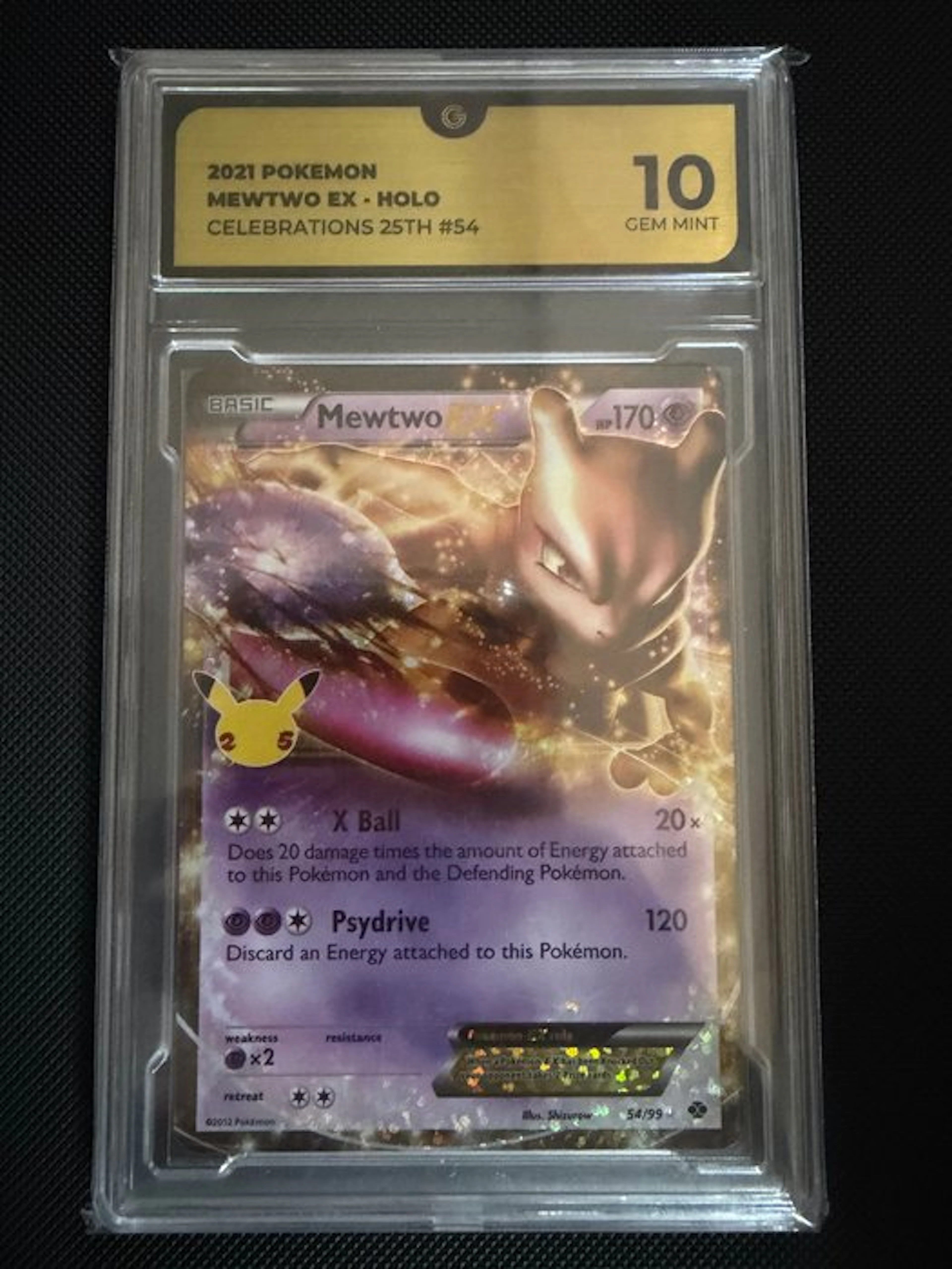 1 Graded card - Mewtwo 54/99 Foil, Full art - GG 10