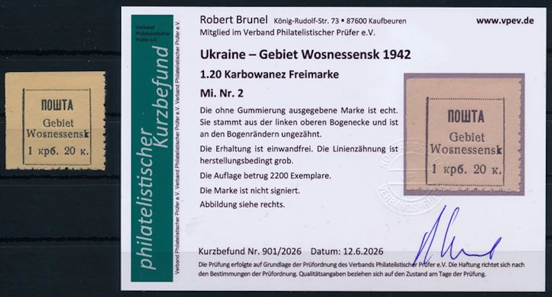 German Empire - Occupation of the Ukraine 1942 - Region of Wosnessensk