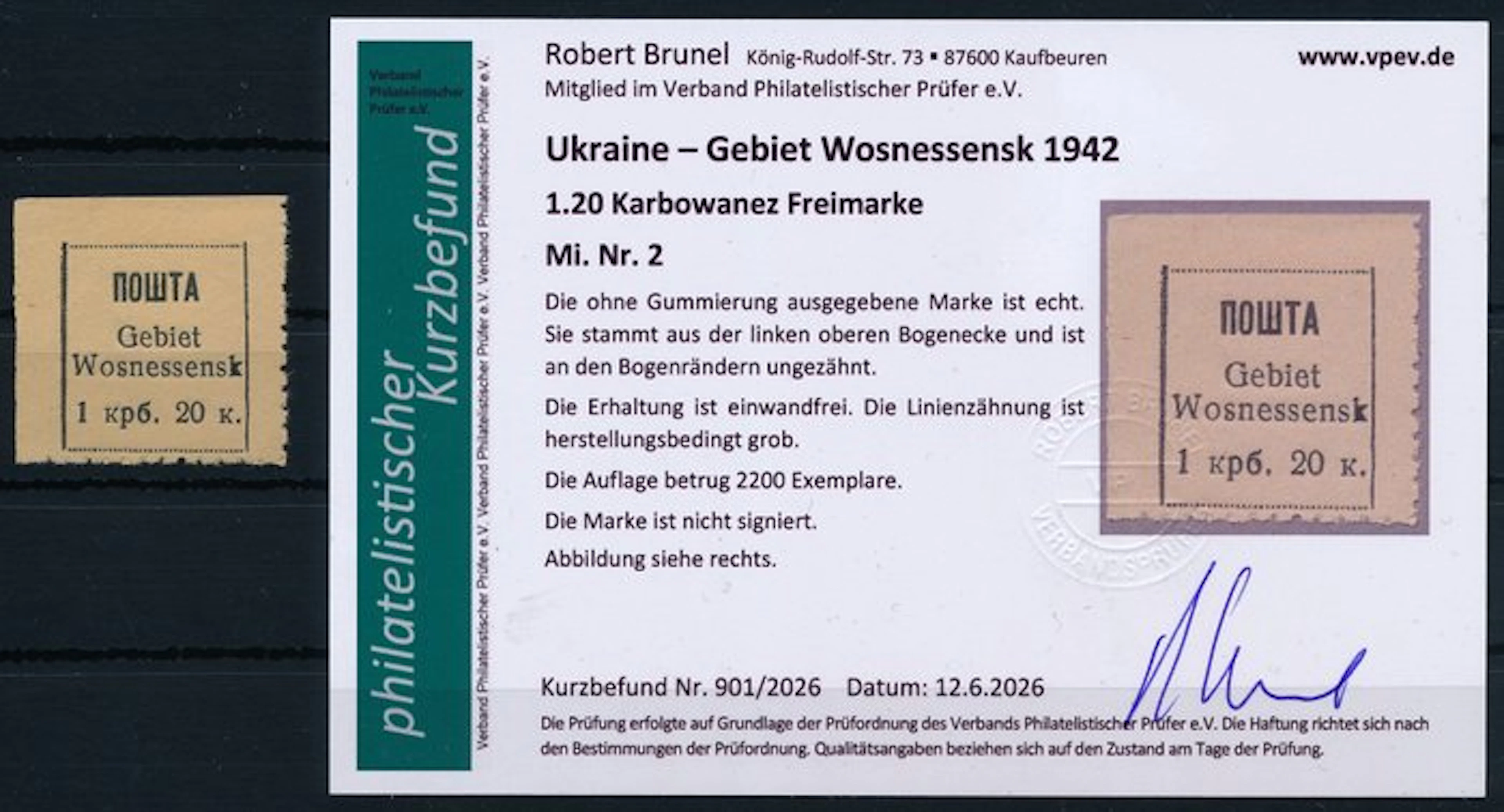 German Empire - Occupation of the Ukraine 1942 - Region of Wosnessensk