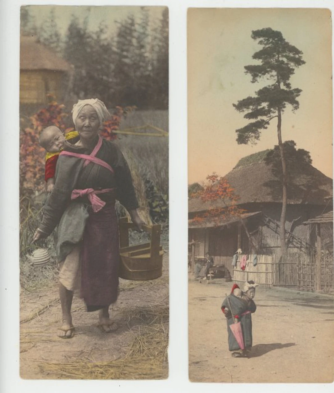 Enami, Esaki Reiji, Suzuki, Yokohama School (XIX) - Famer mother and childs