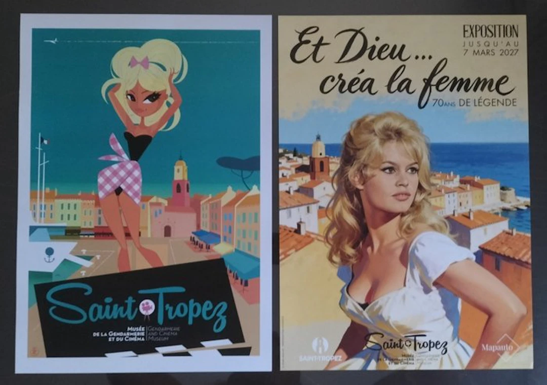 Monsieur Z - 2 affiches Brigitte Bardot / Saint Tropez - Année 2016 et 2026