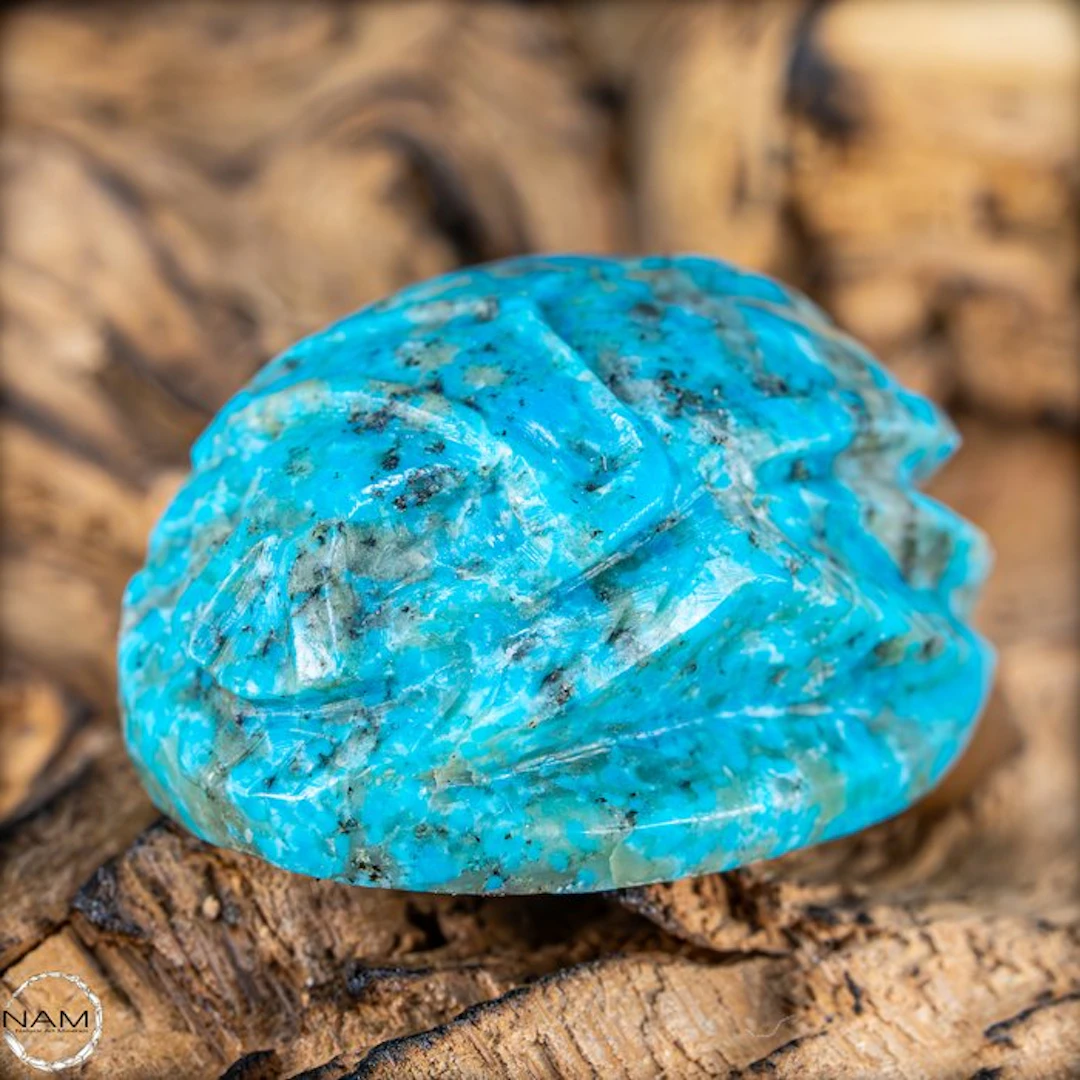 Natural Turquoise Scarab carving Arizona 89.4 ct- 17.88 g