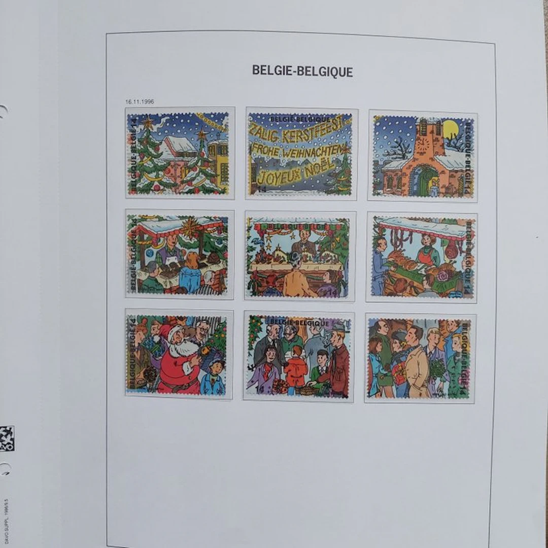 Belgium 1996/2014 - Stamps from blocks and booklets in a Davo album