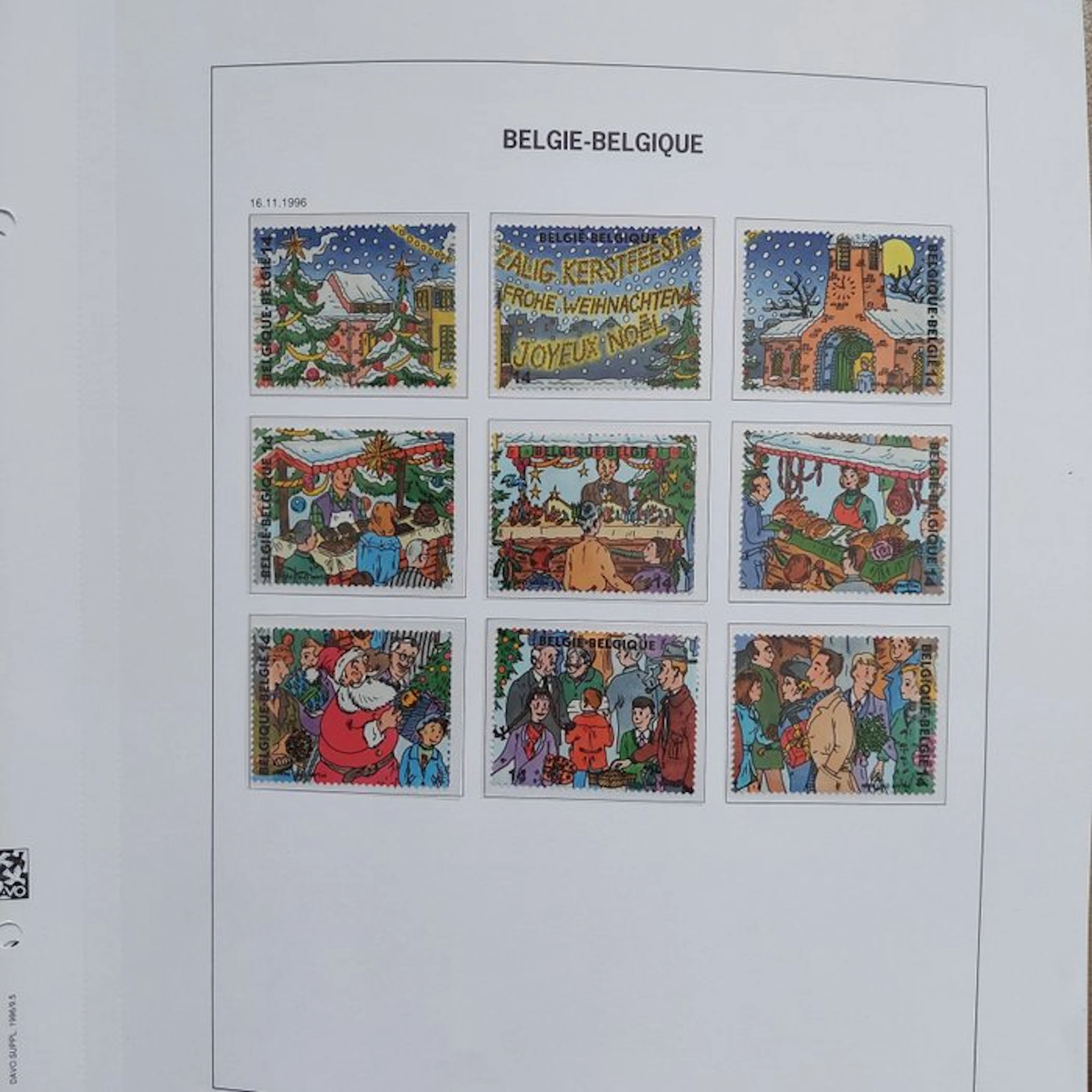 Belgium 1996/2014 - Stamps from blocks and booklets in a Davo album