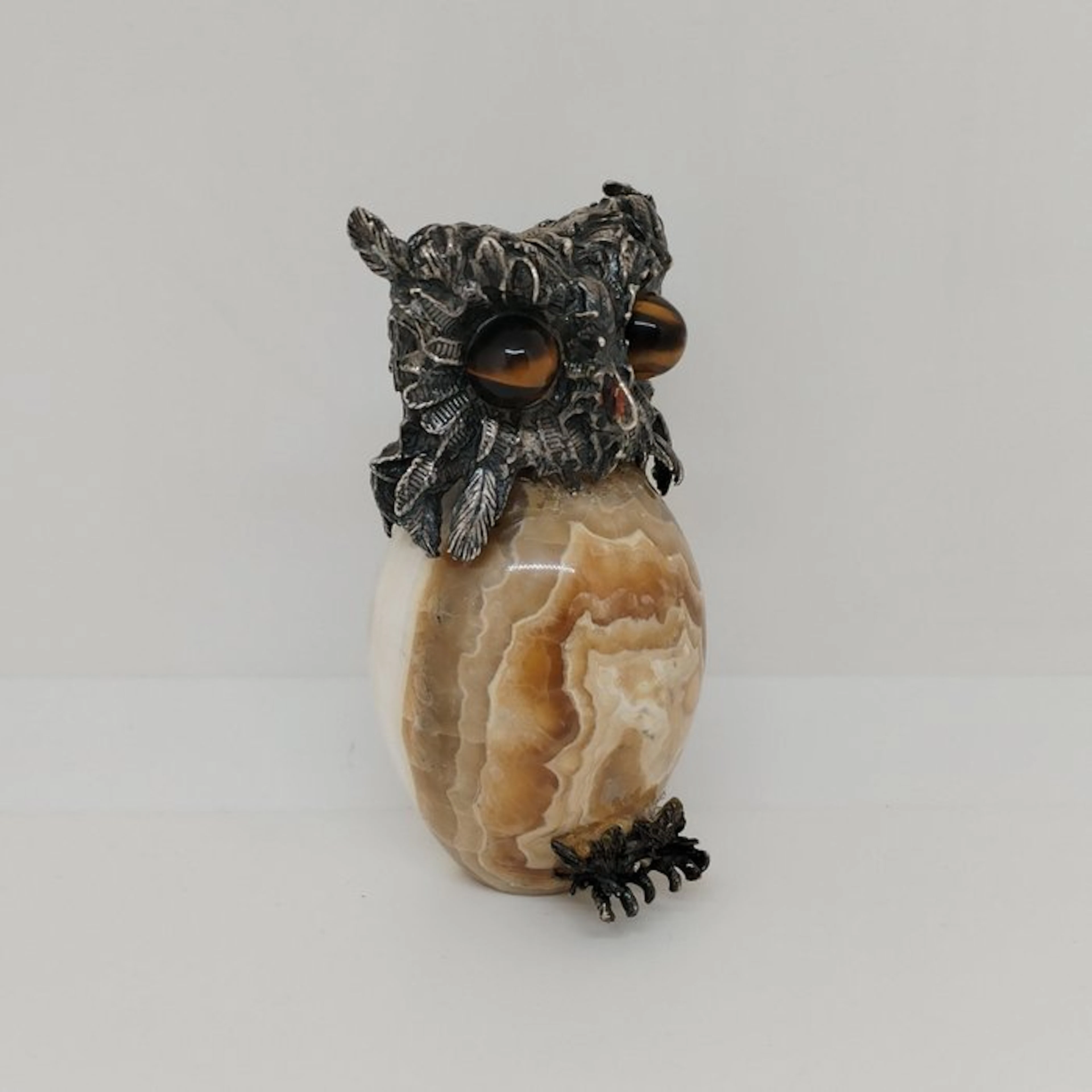 Figure - Silver, Tiger's eye, Onyx