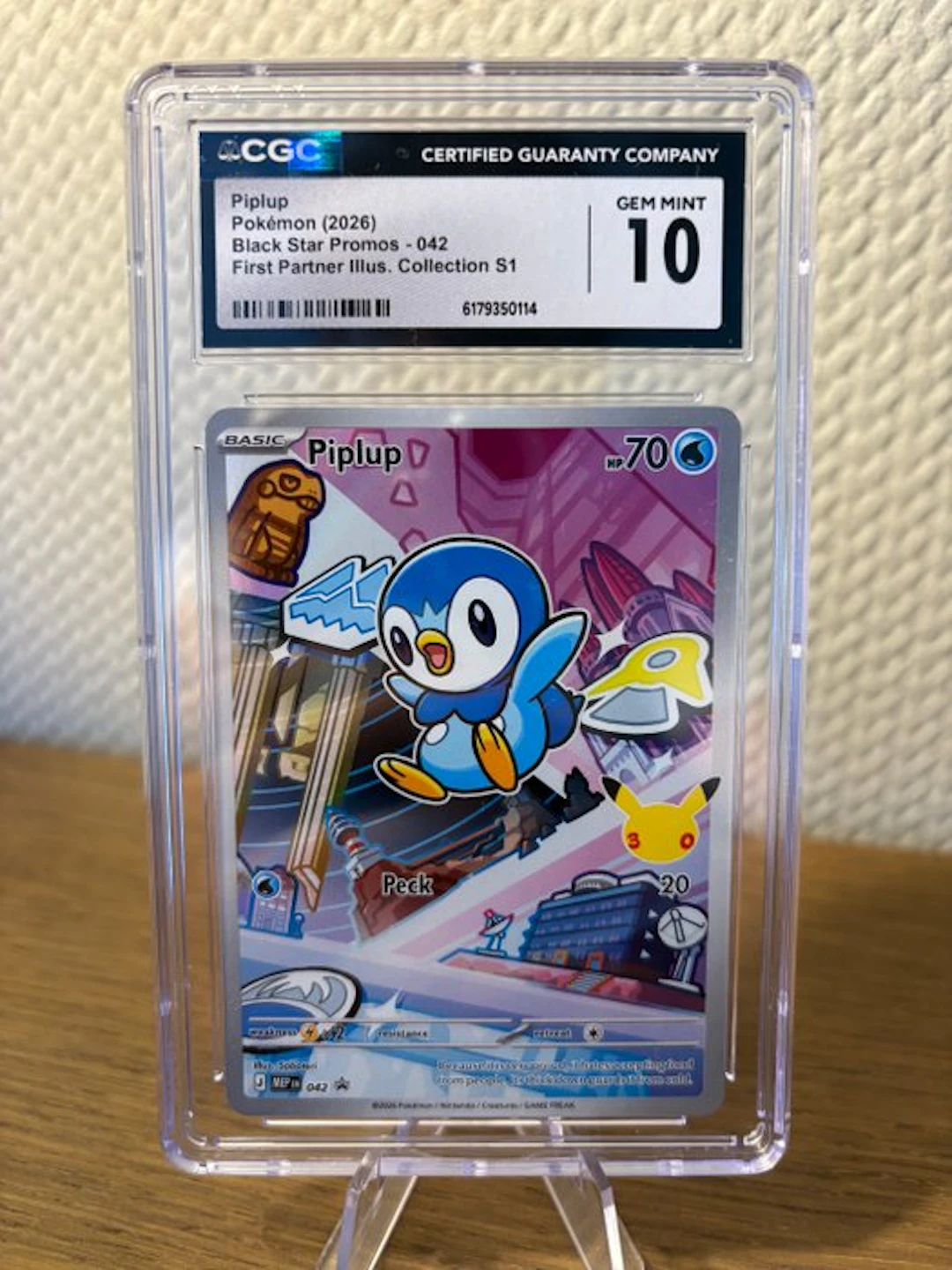 Pokémon - 1 Graded card - Piplup 042 Promo card