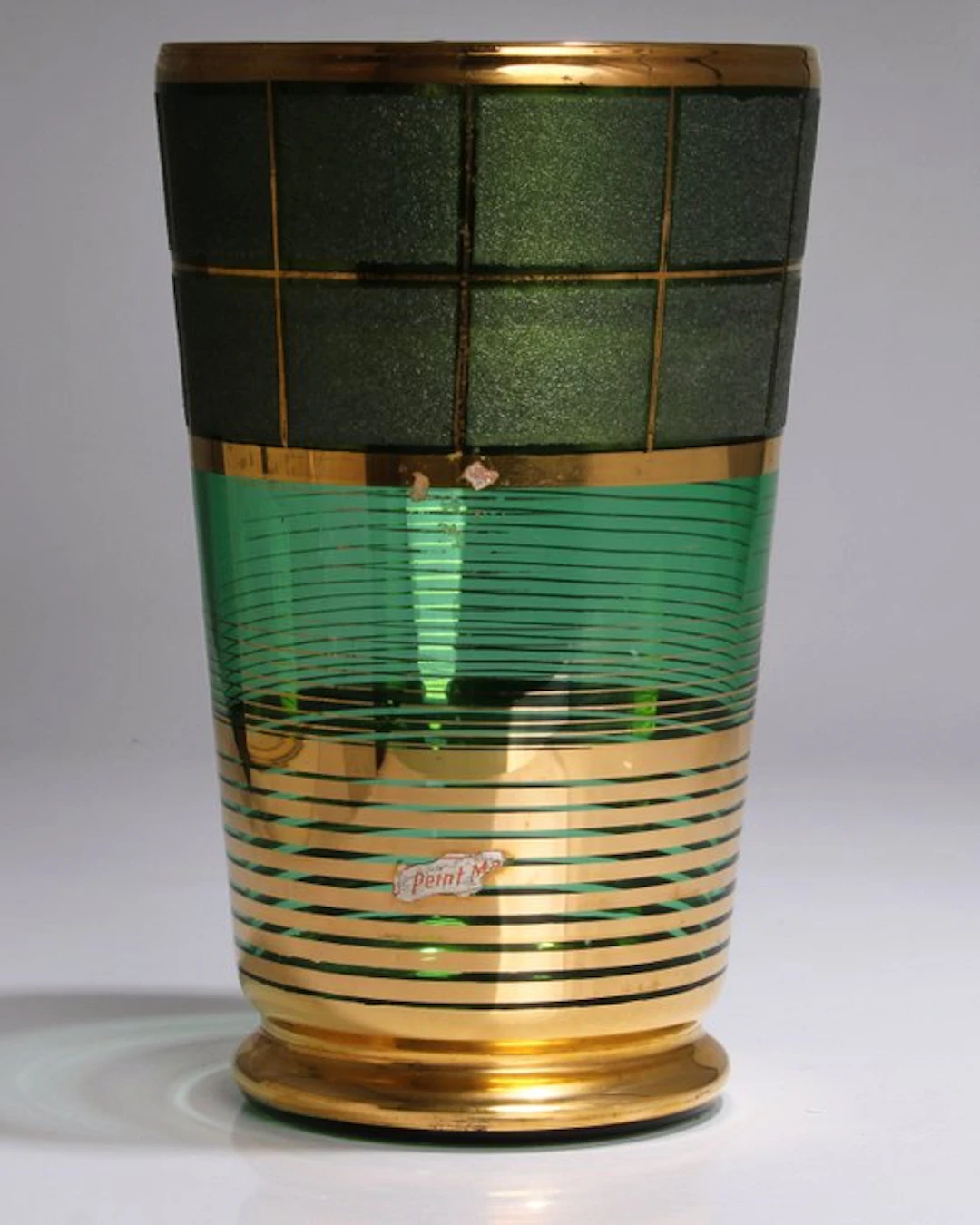 Verreries Doyen - Vase - Emerald-green glass with...