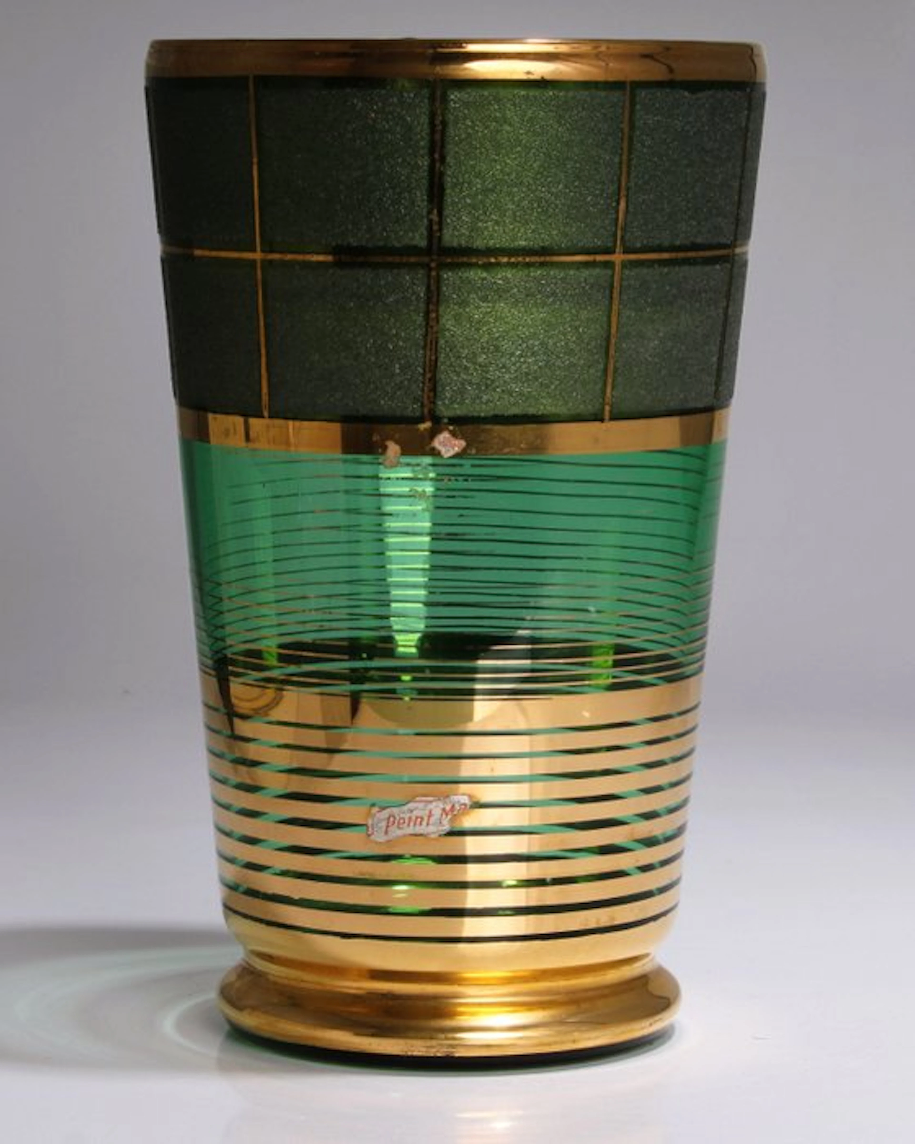Verreries Doyen - Vase - Emerald-green glass with...